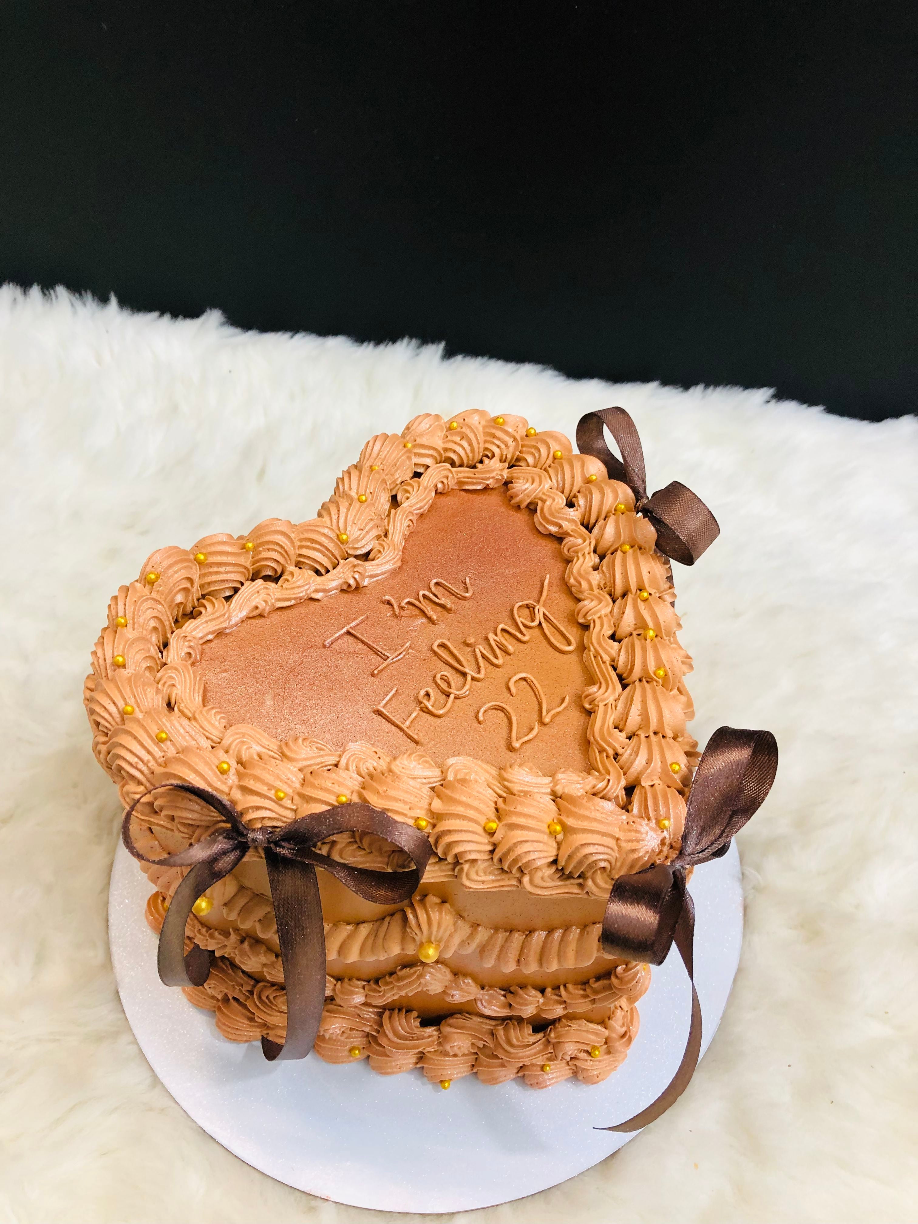 Chocolate Frosting, Gold Accents cake