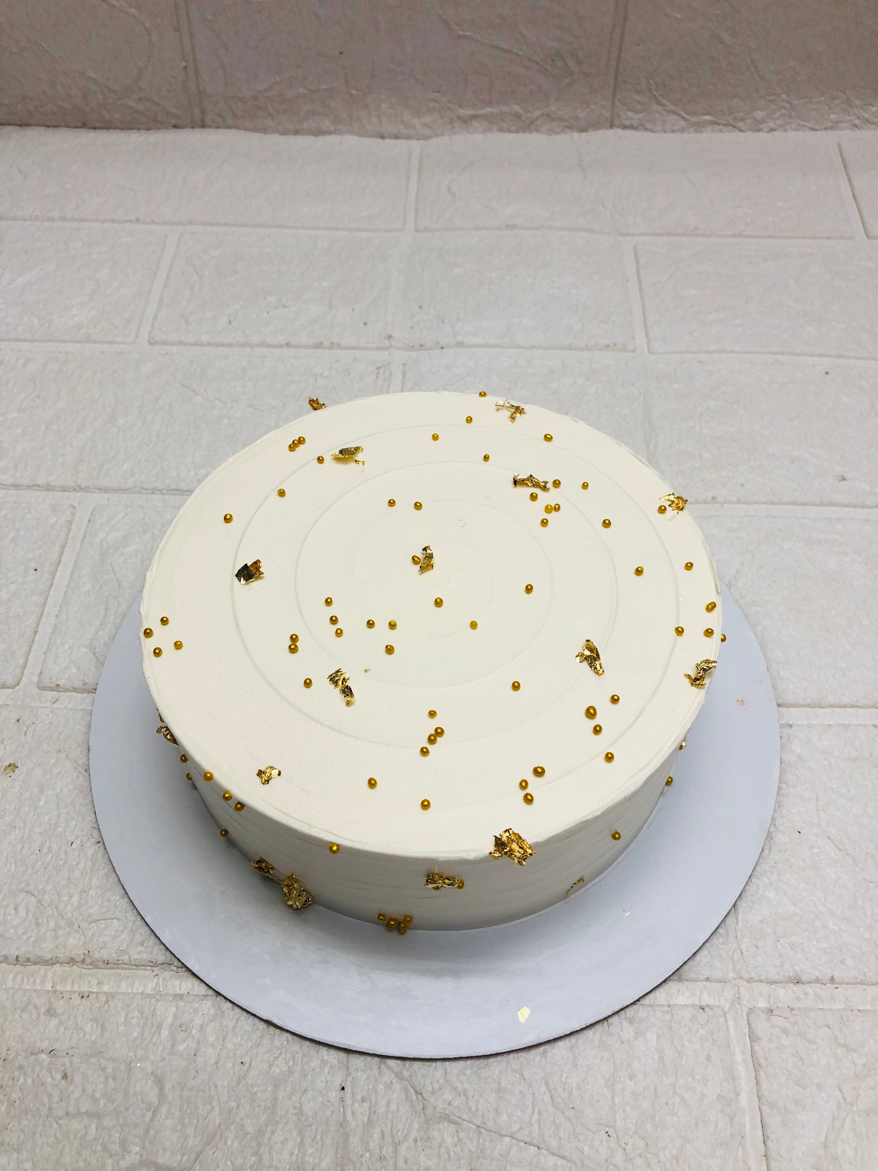 Minimalist White Celebration Cake
