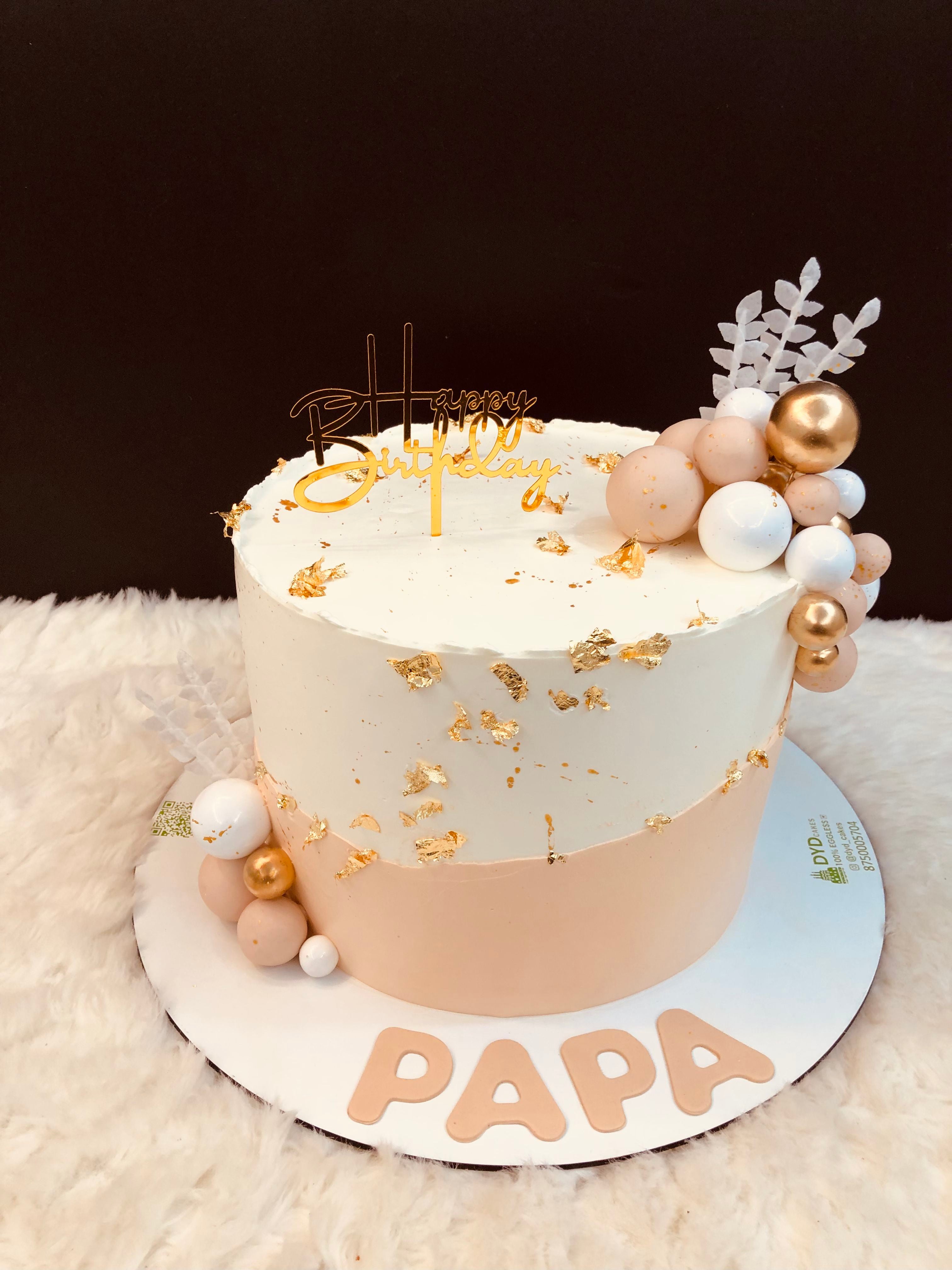 Elegant Birthday Cake for Papa