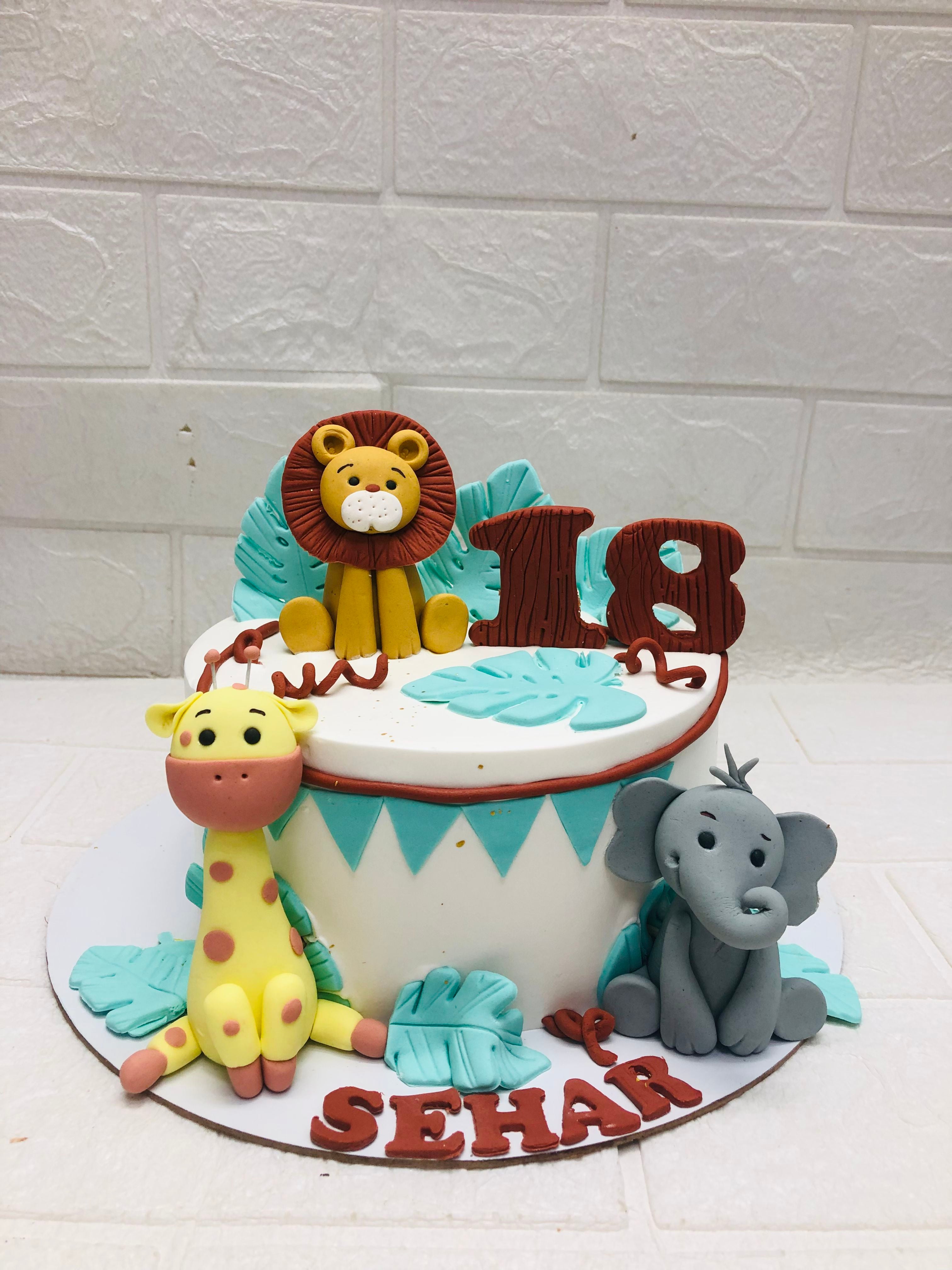 Jungle-Themed 18th Birthday Cake