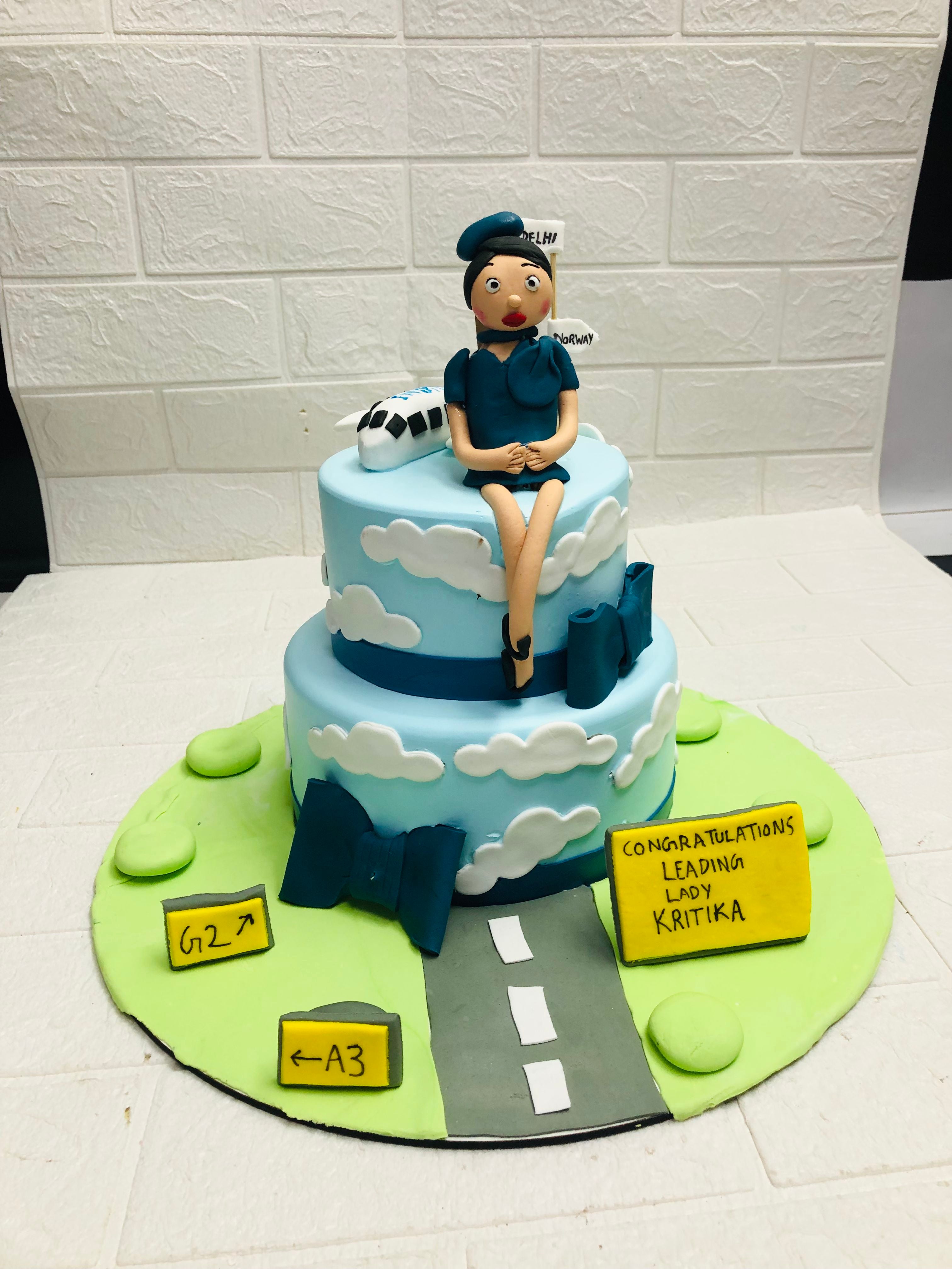 Airplane Themed Celebration Cake