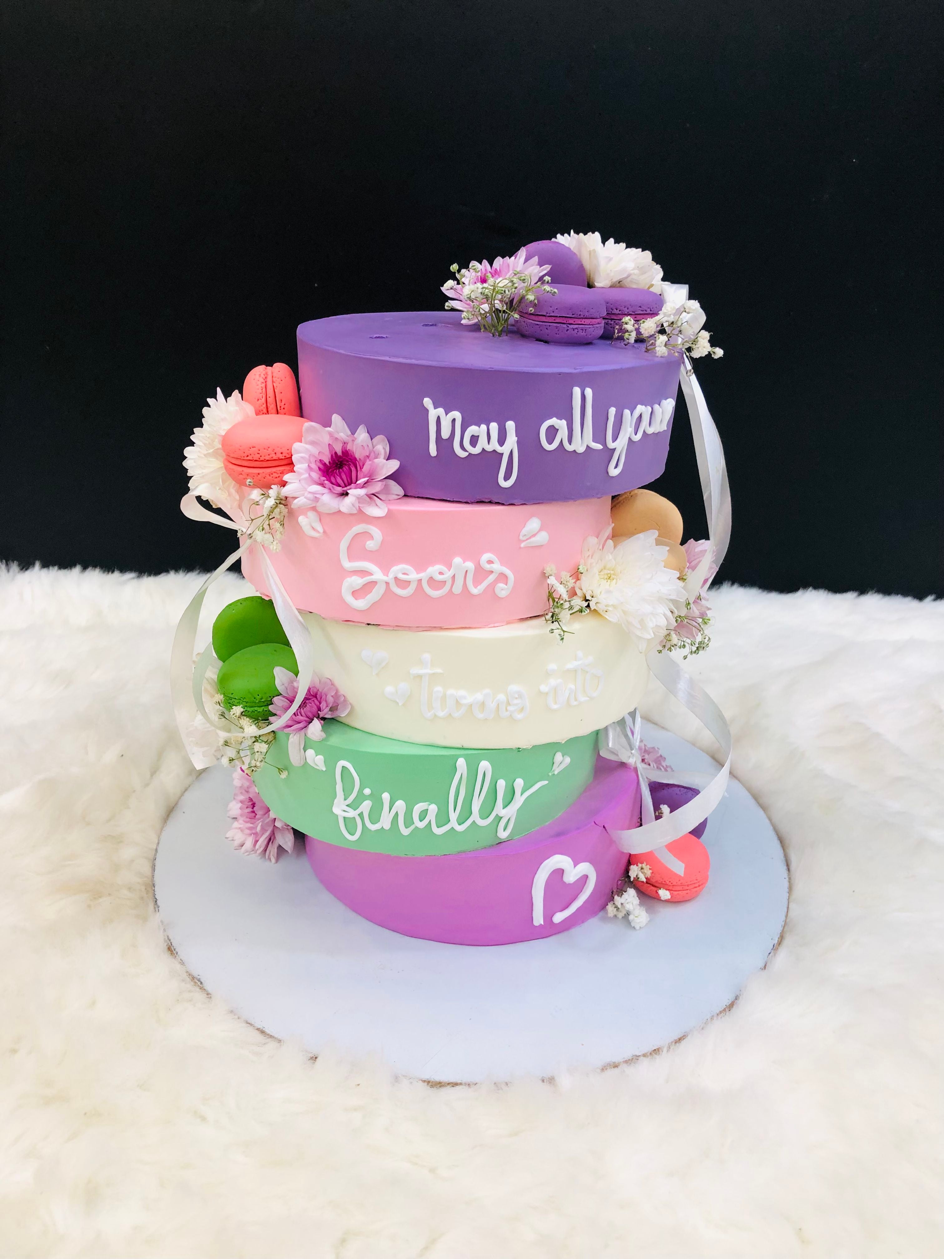 Whimsical Tilted Layer Cake