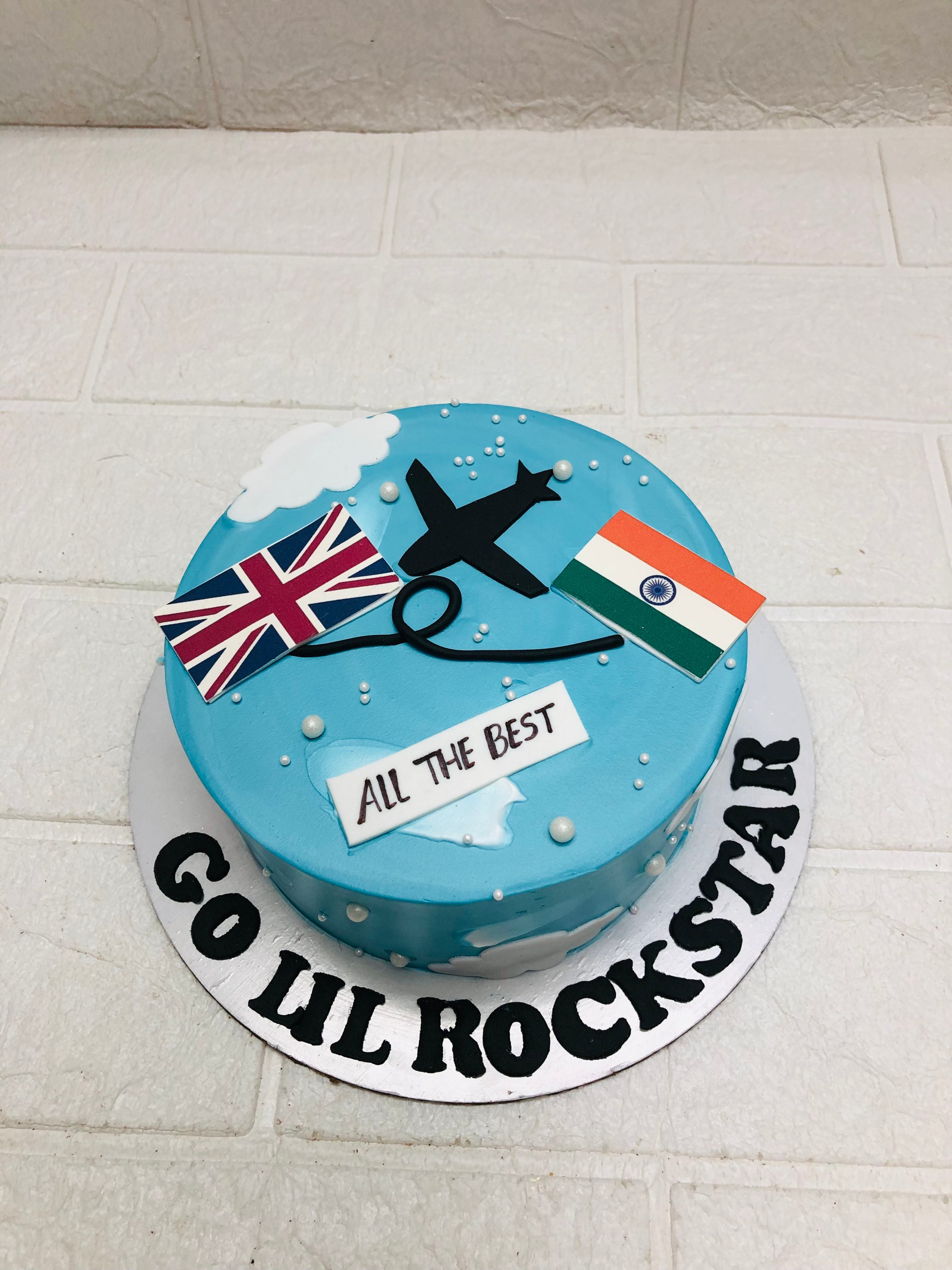 Travel-Themed Farewell Cake