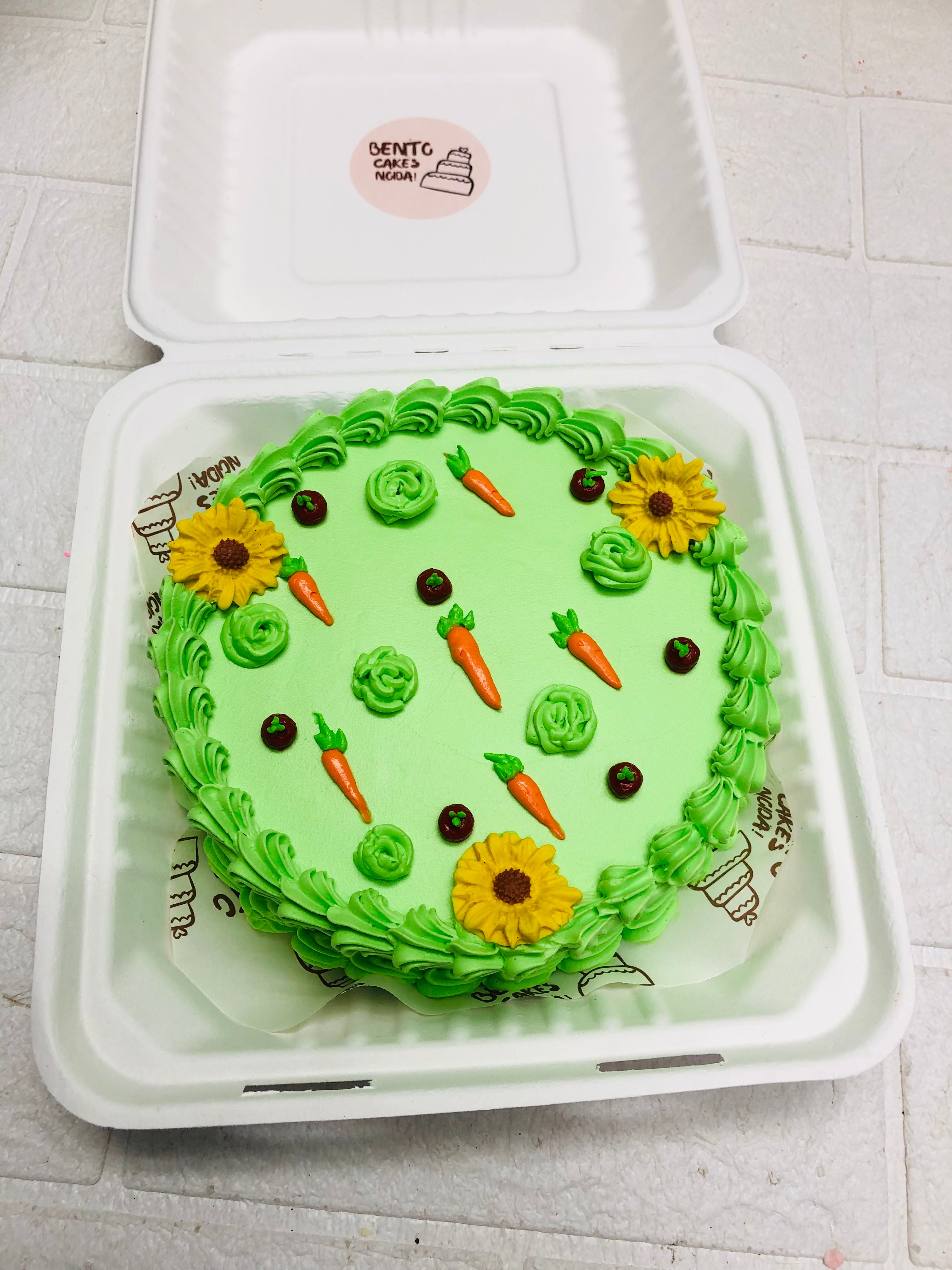 Garden-Themed Bento Cake