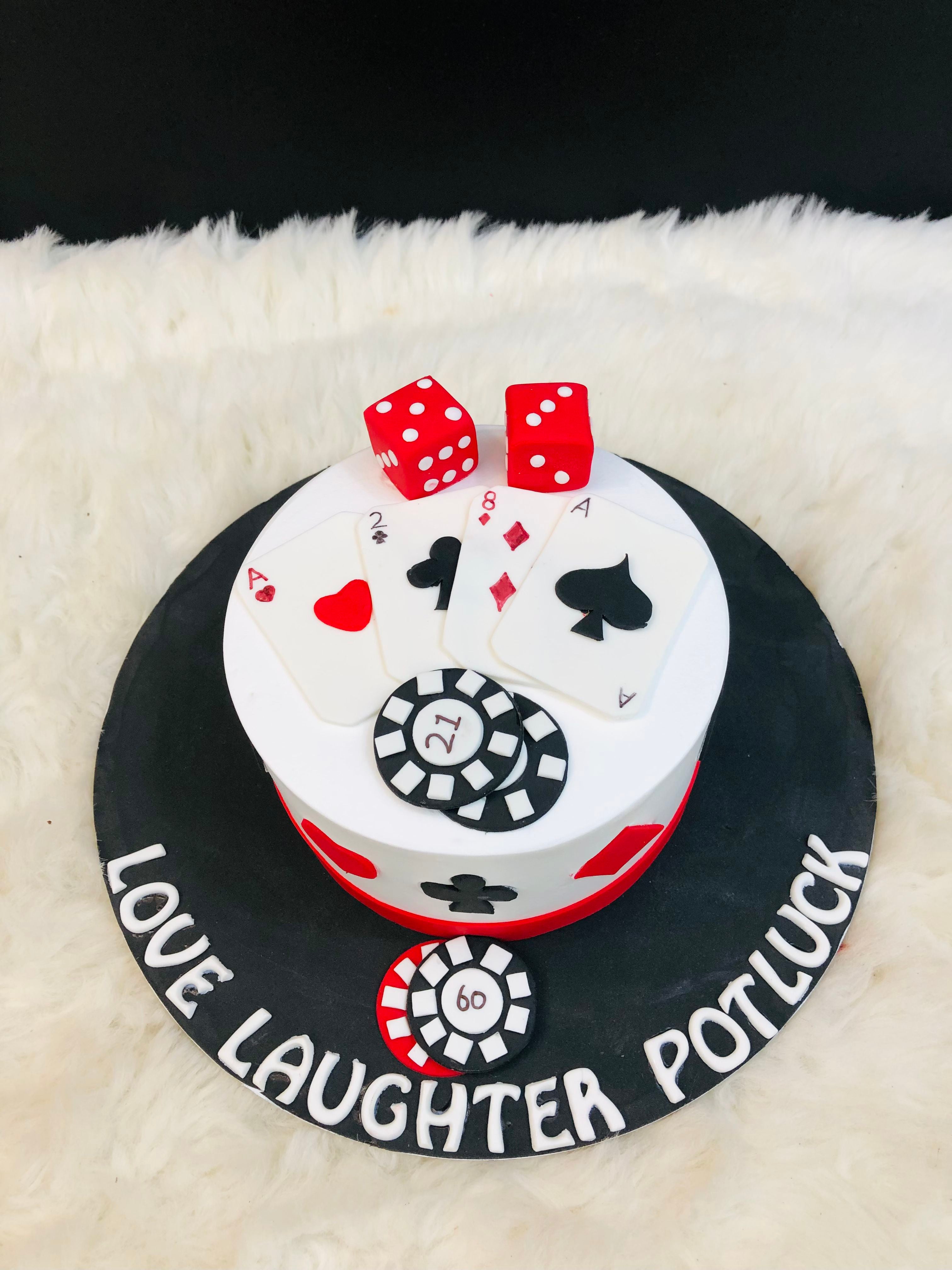 Casino-Themed Celebration Cake