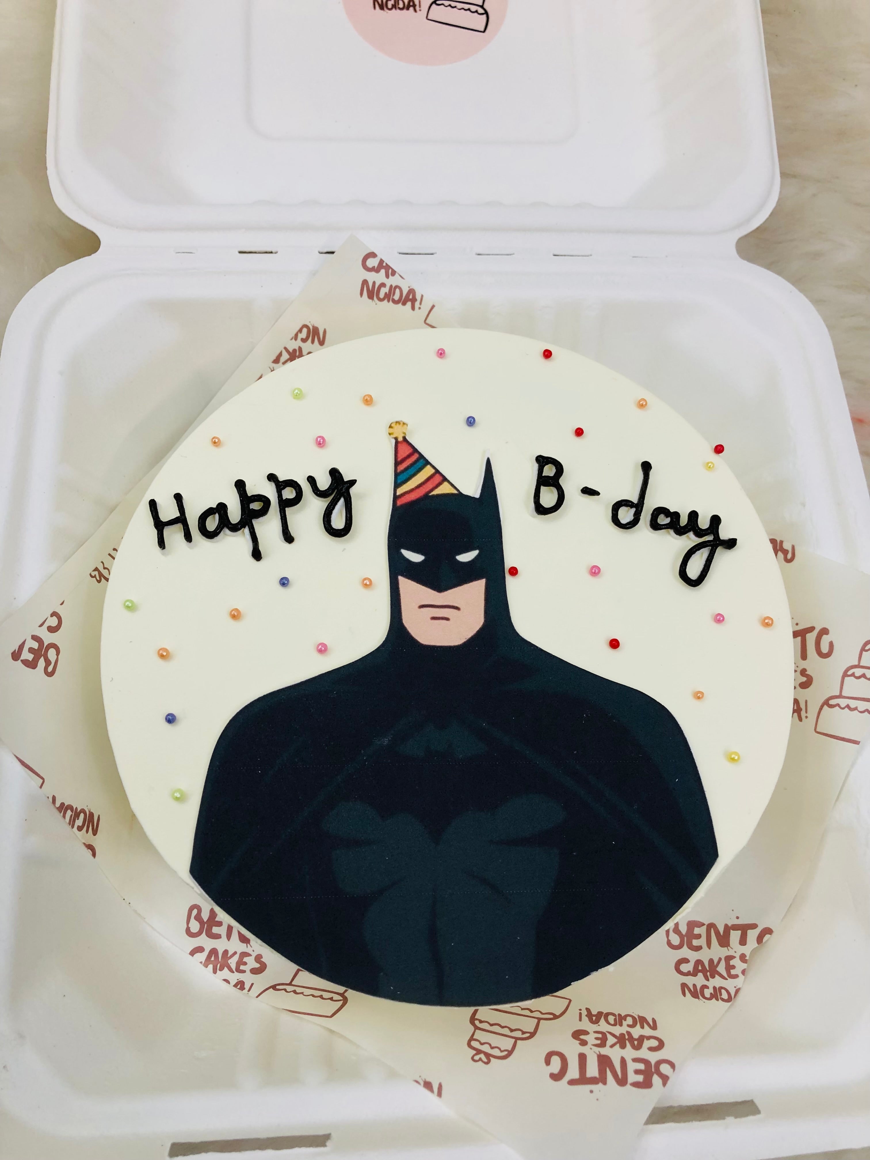 Batman Theme Bento Cake