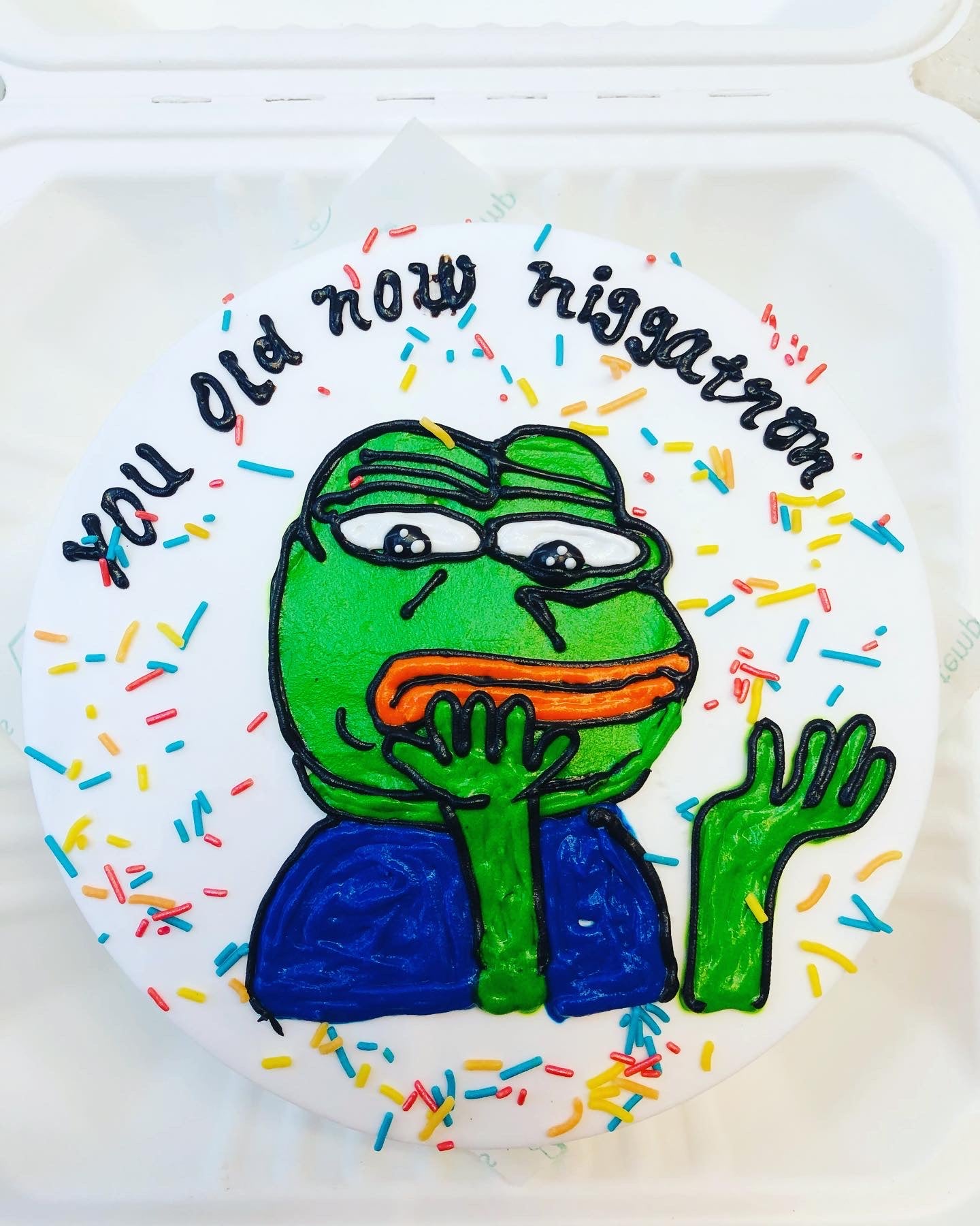 Minimalist white cake is is for  your known who are getting older.