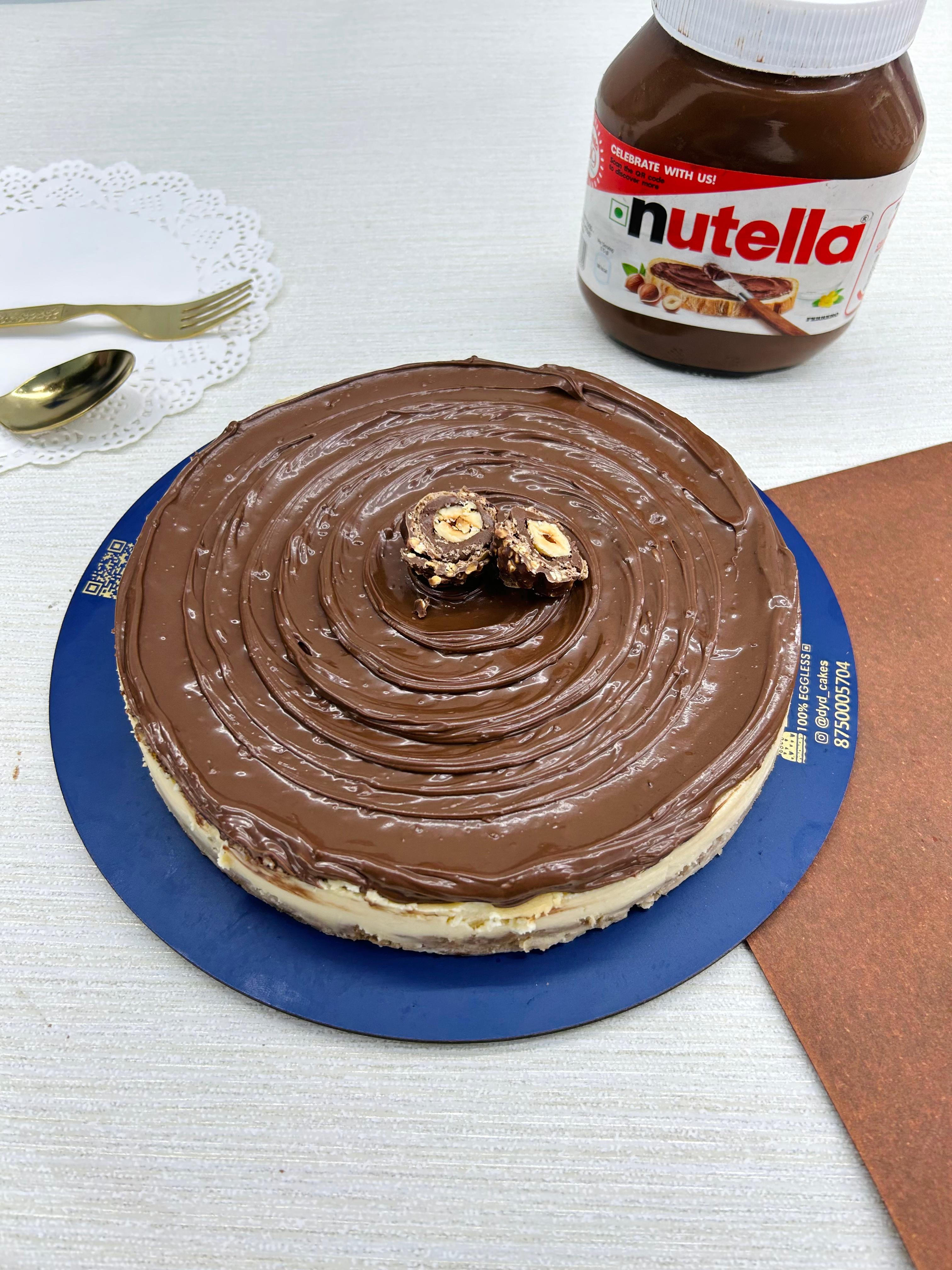 Indulge in a decadent Nutella Cheesecake that will satisfy your sweet tooth with every creamy, chocolatey bite.