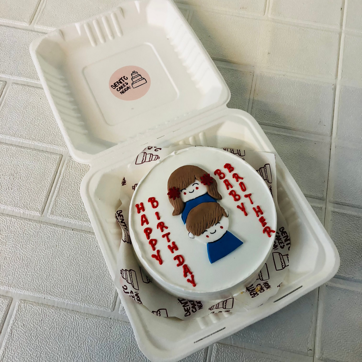 Twins Baby Birthday Bento Cake – Bento Cakes Noida