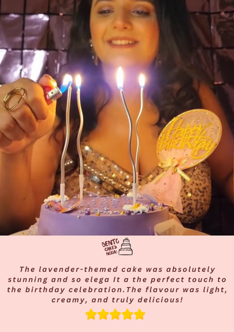 The lavender-themed cake was absolutely stunning and so elega It a the perfect touch to the birthday celebration.The flavour was light, creamy, and truly delicious!