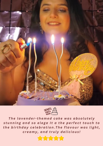 The lavender-themed cake was absolutely stunning and so elega It a the perfect touch to the birthday celebration.The flavour was light, creamy, and truly delicious!