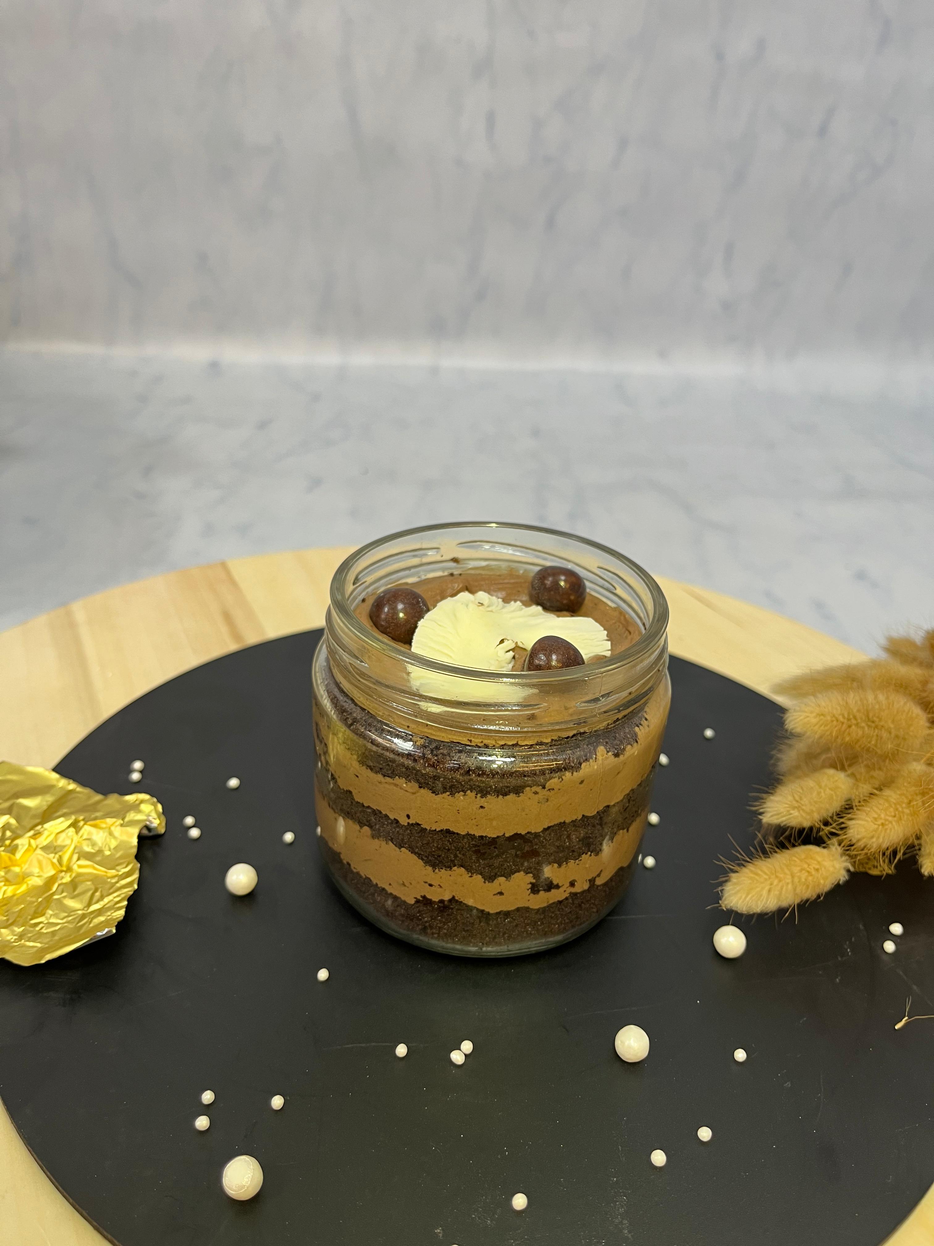 Belgian Chocolate Jar Cake