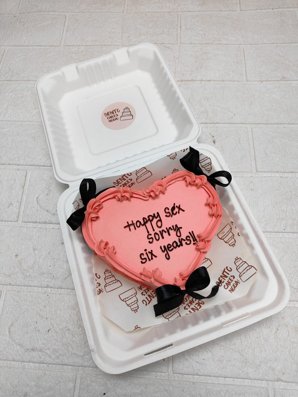 Oops! Six Years Love bento cake