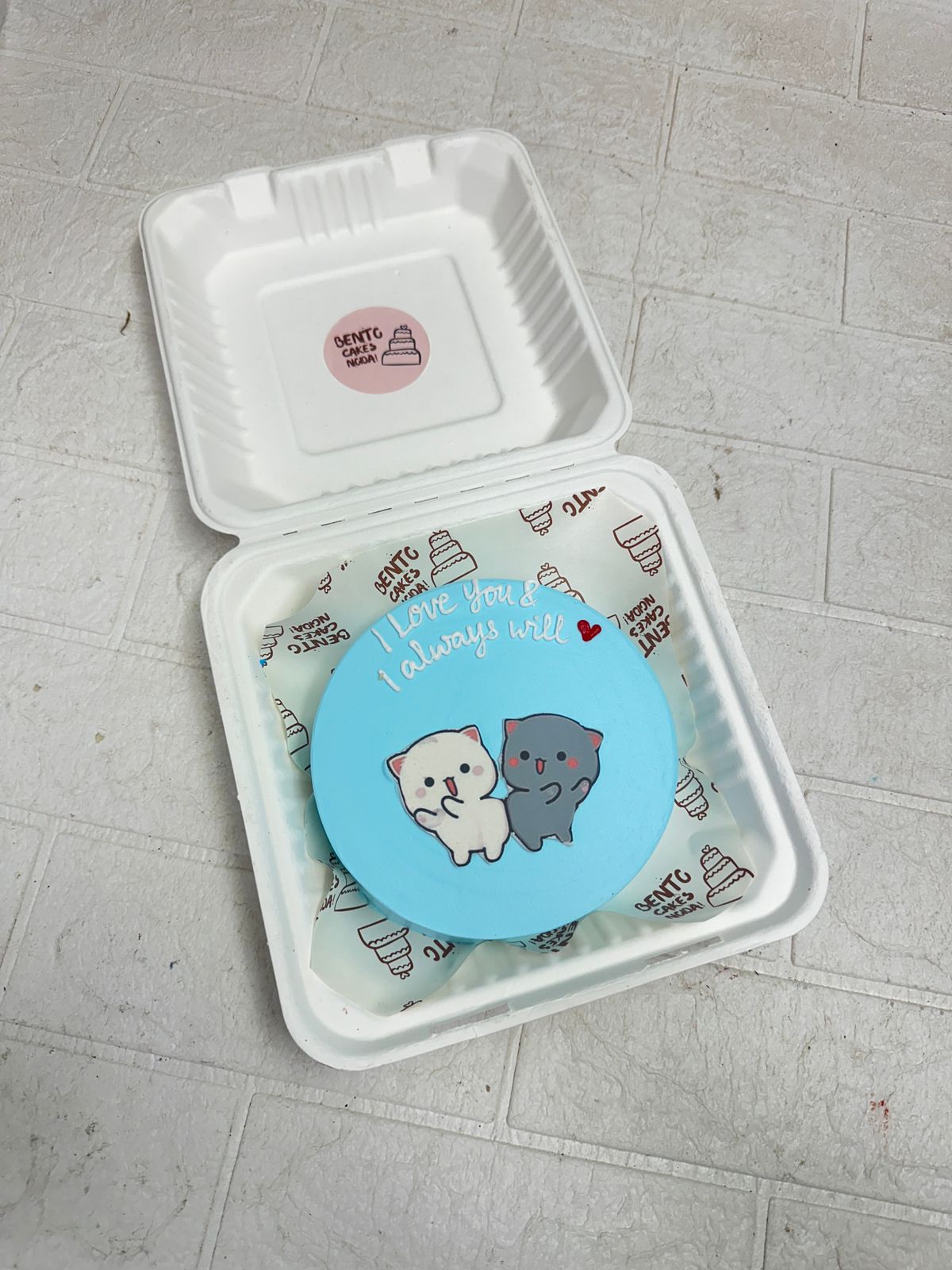 bubu dudu theme Cute Cat Couple bento cake