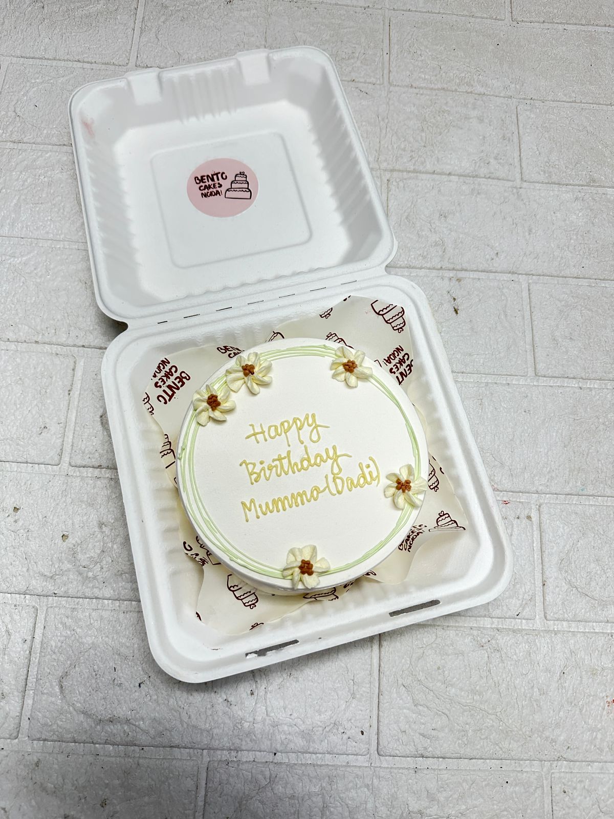 appy Birthday Mumma-Dadi" Floral Bento Cake – Grandparent's Edition