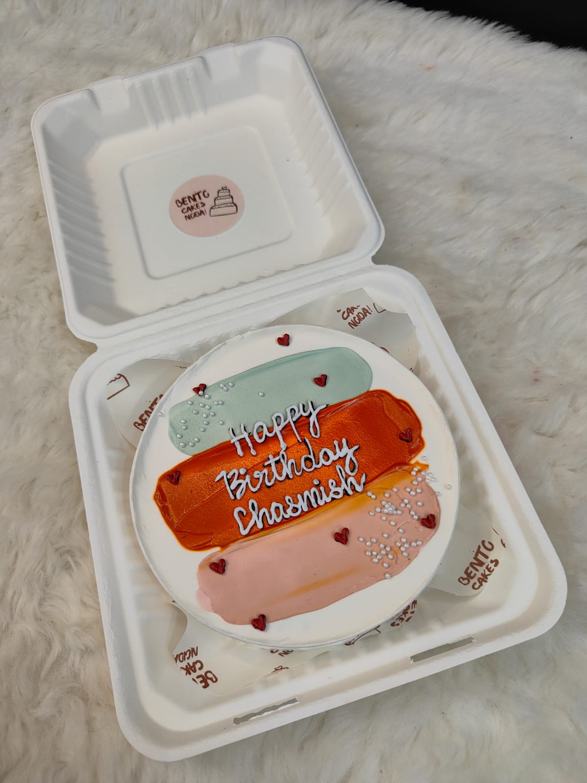 Color Swatch Birthday Bento Cake