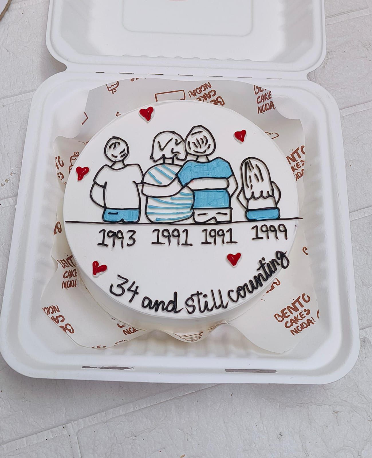 Family Years Bento Cake