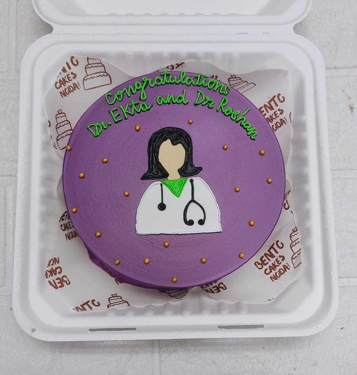 Doctor Congrats Bento cake