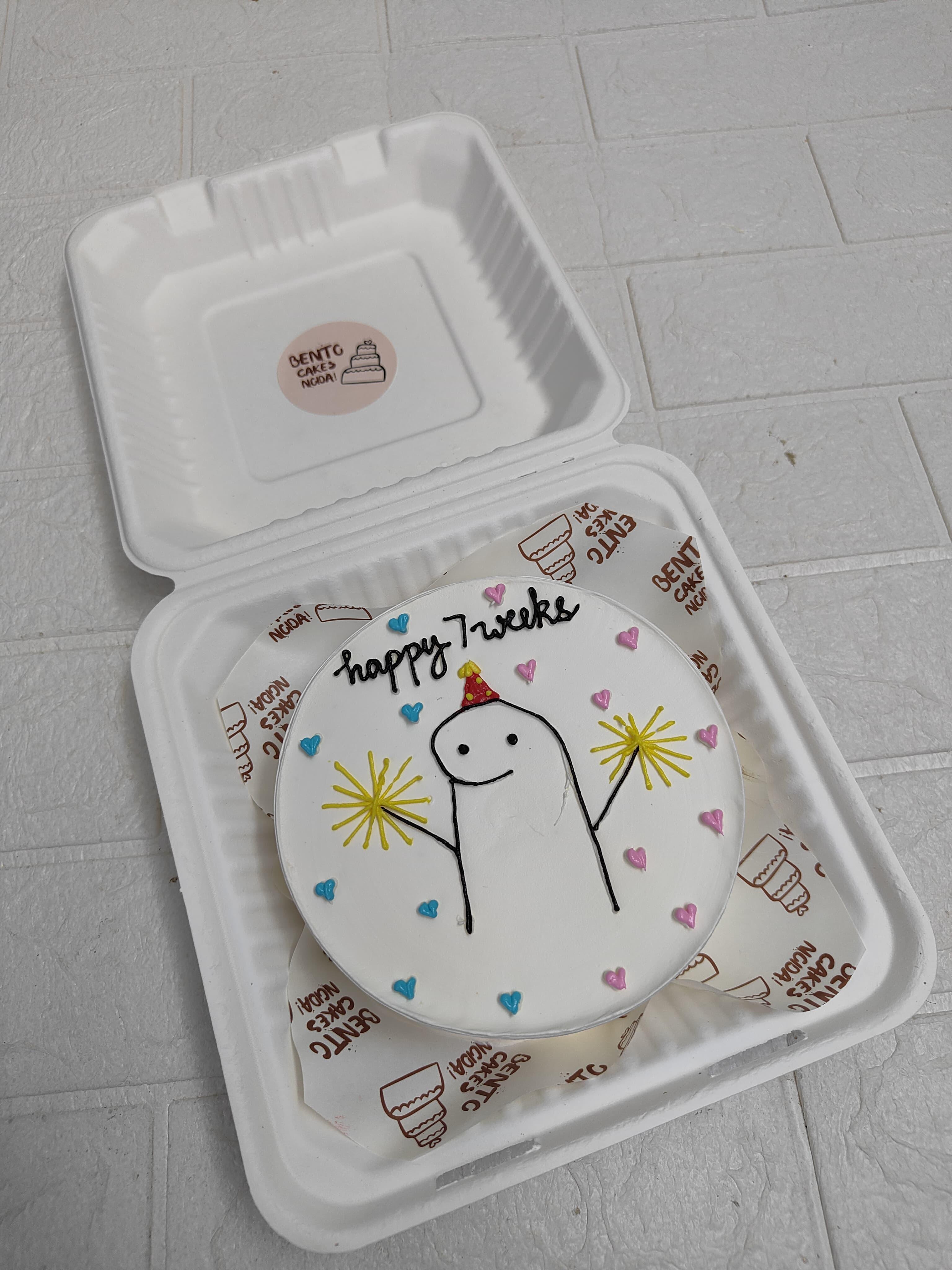 mimi theme Happy 7 Weeks Celebration Bento Cake