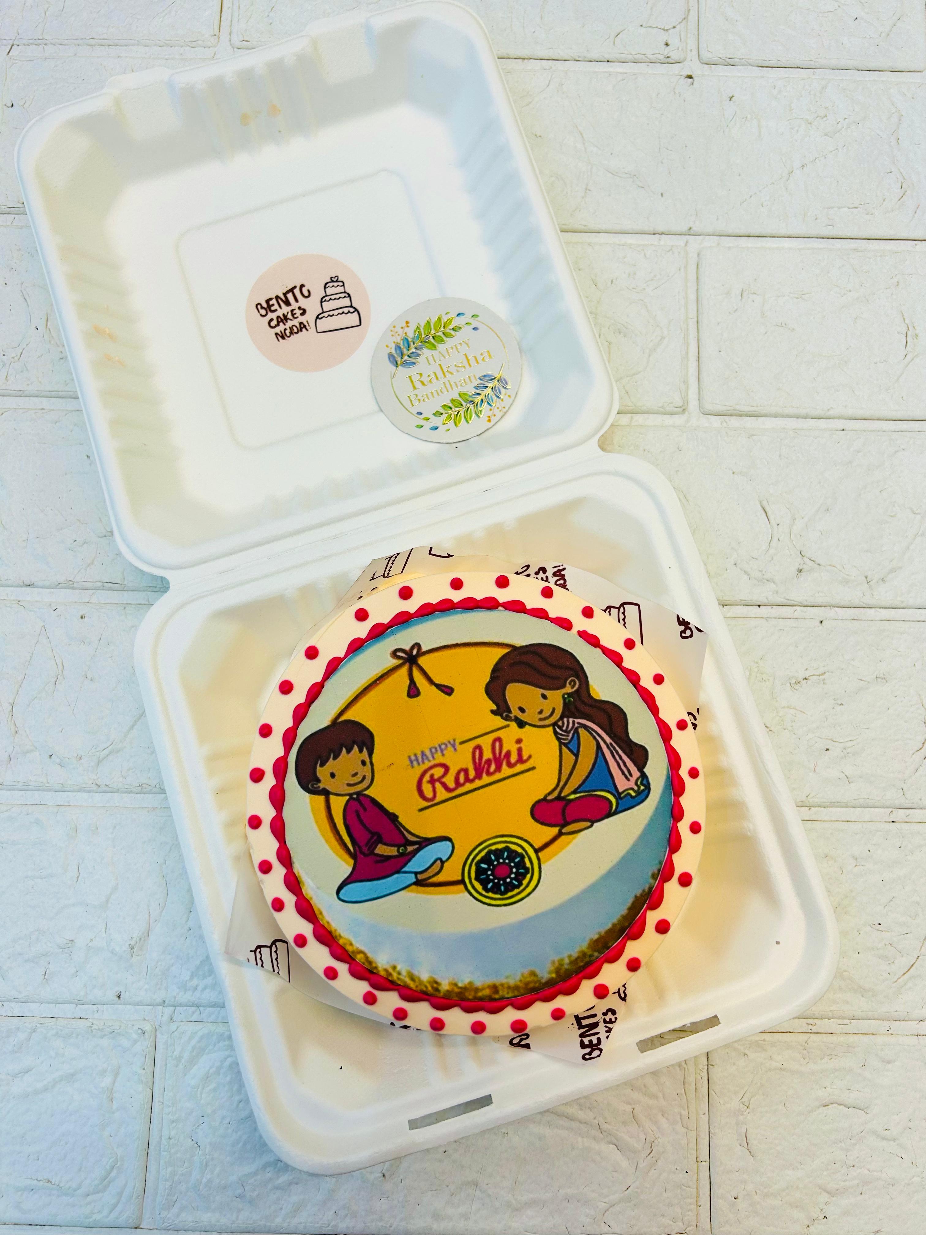 Sibling Love Rakhi Cake