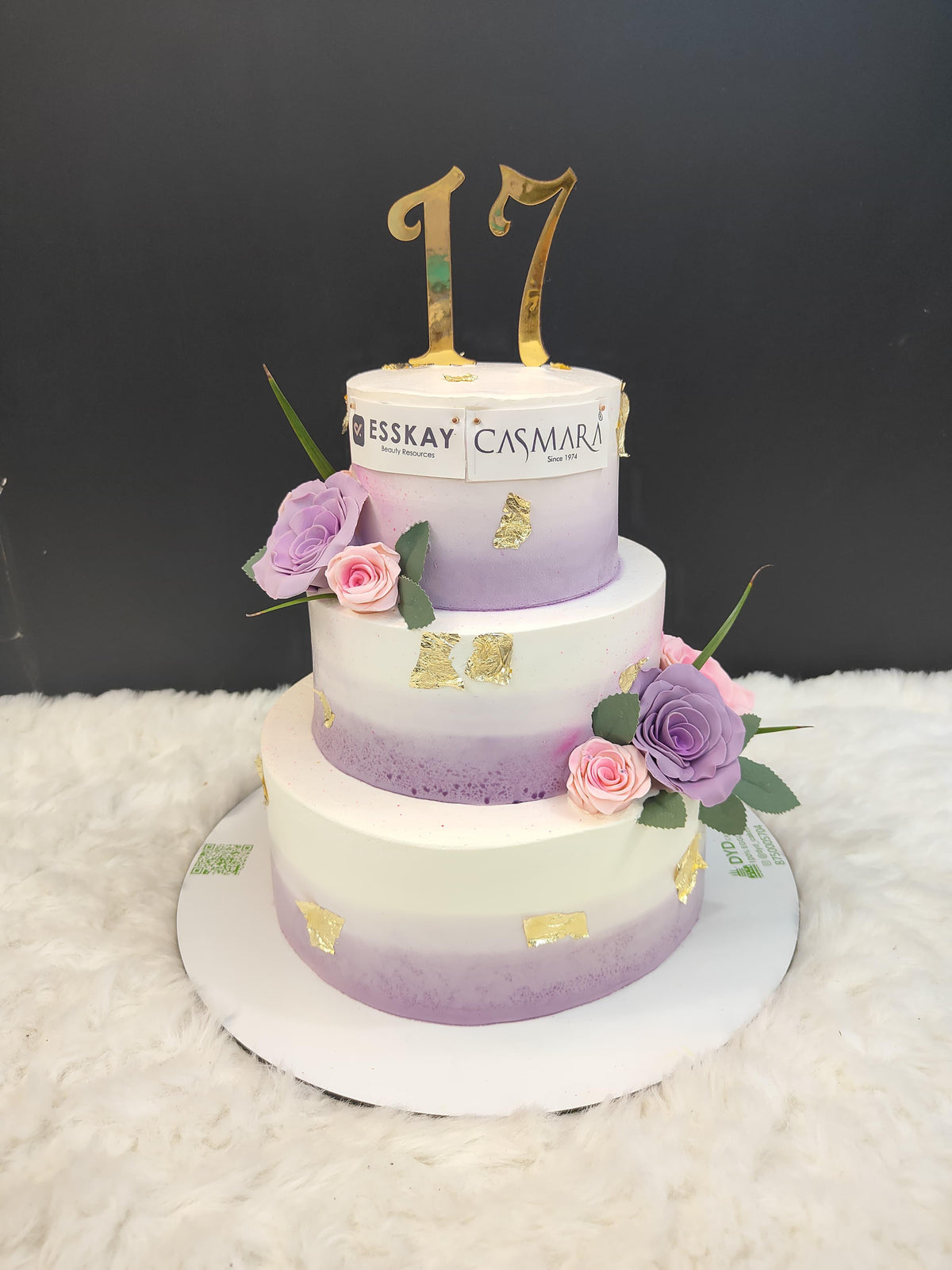 Elegant 3-Tier Corporate Anniversary Cake