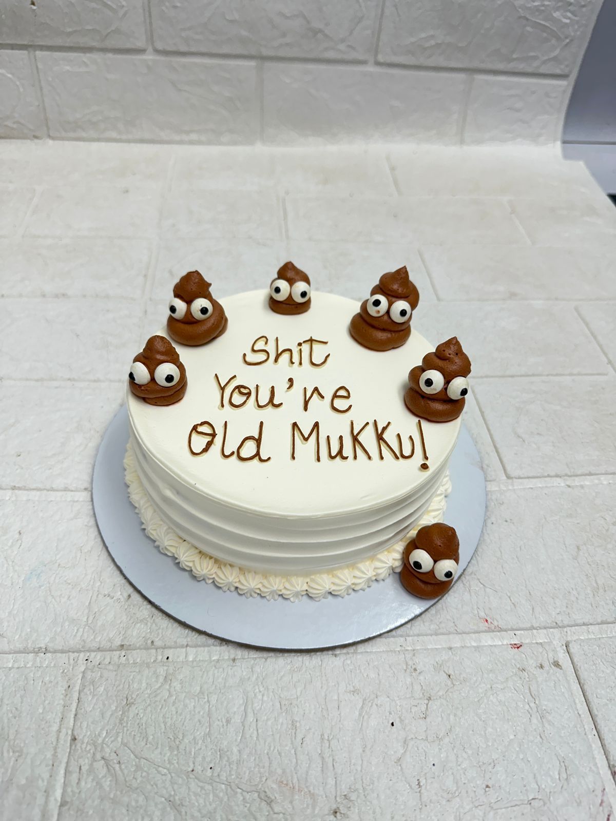 Funny Poop Emoji Birthday Cake