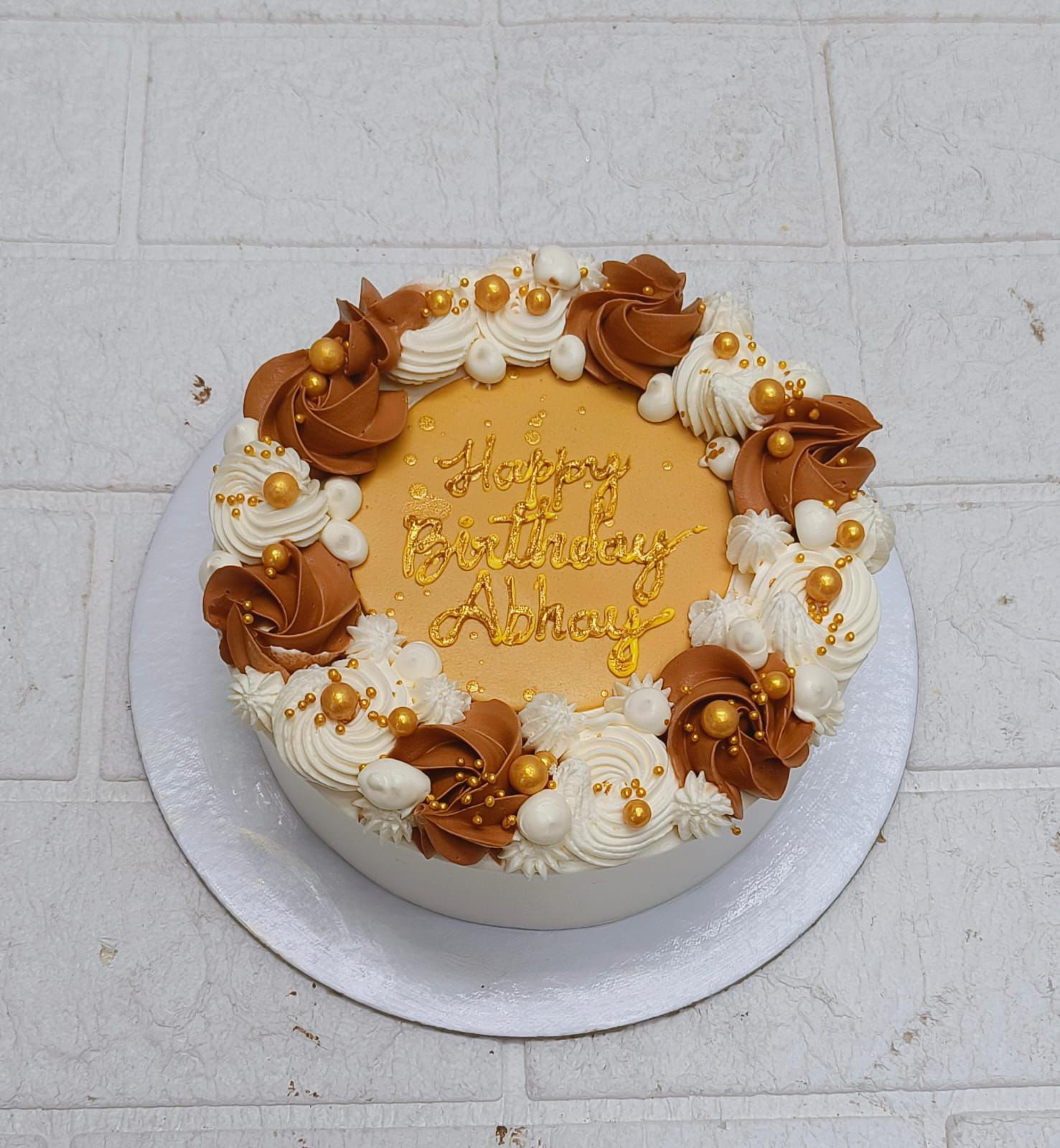 Golden Swirl Birthday Delight