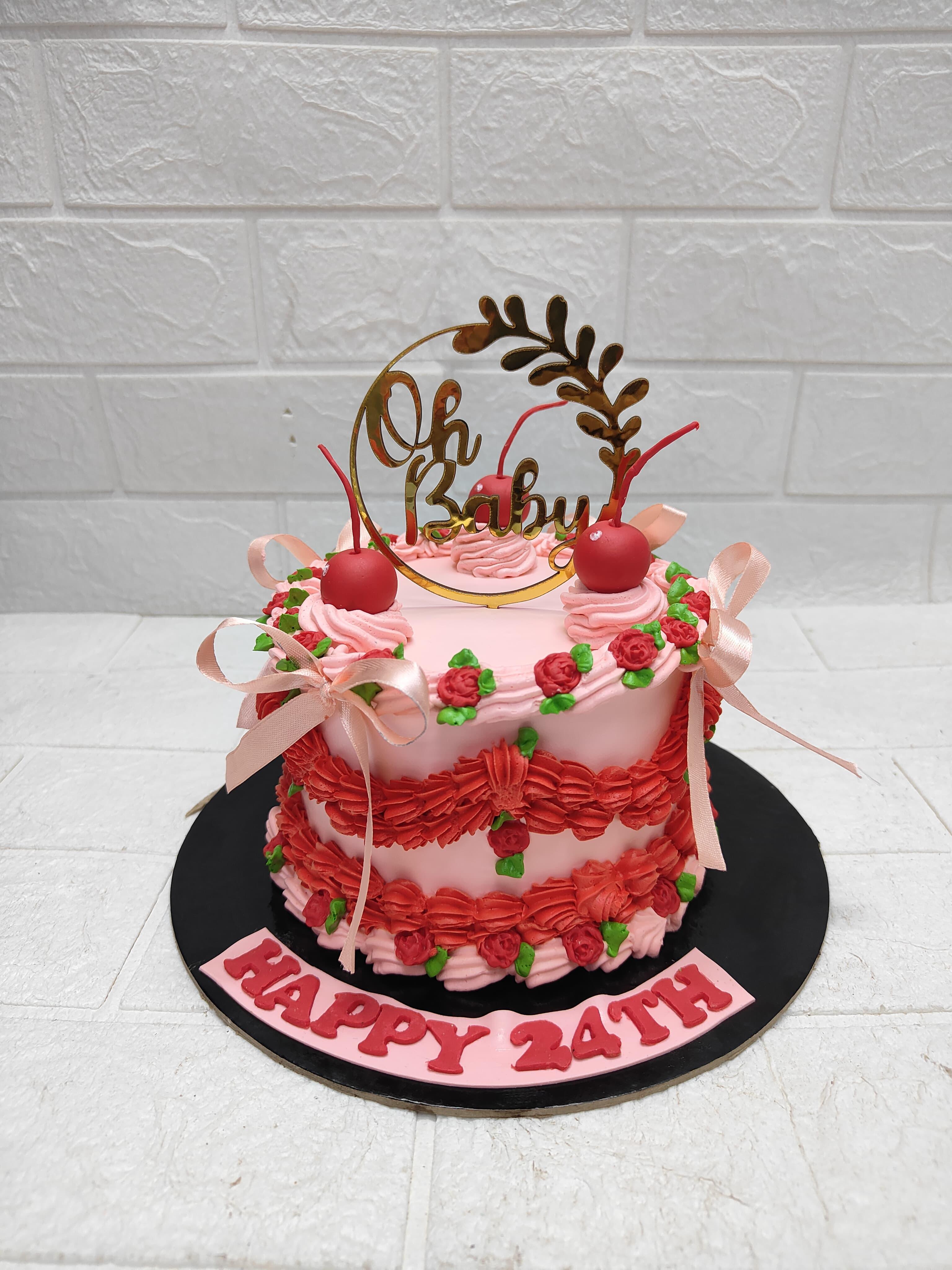 Oh Baby Blush Bloom Cake