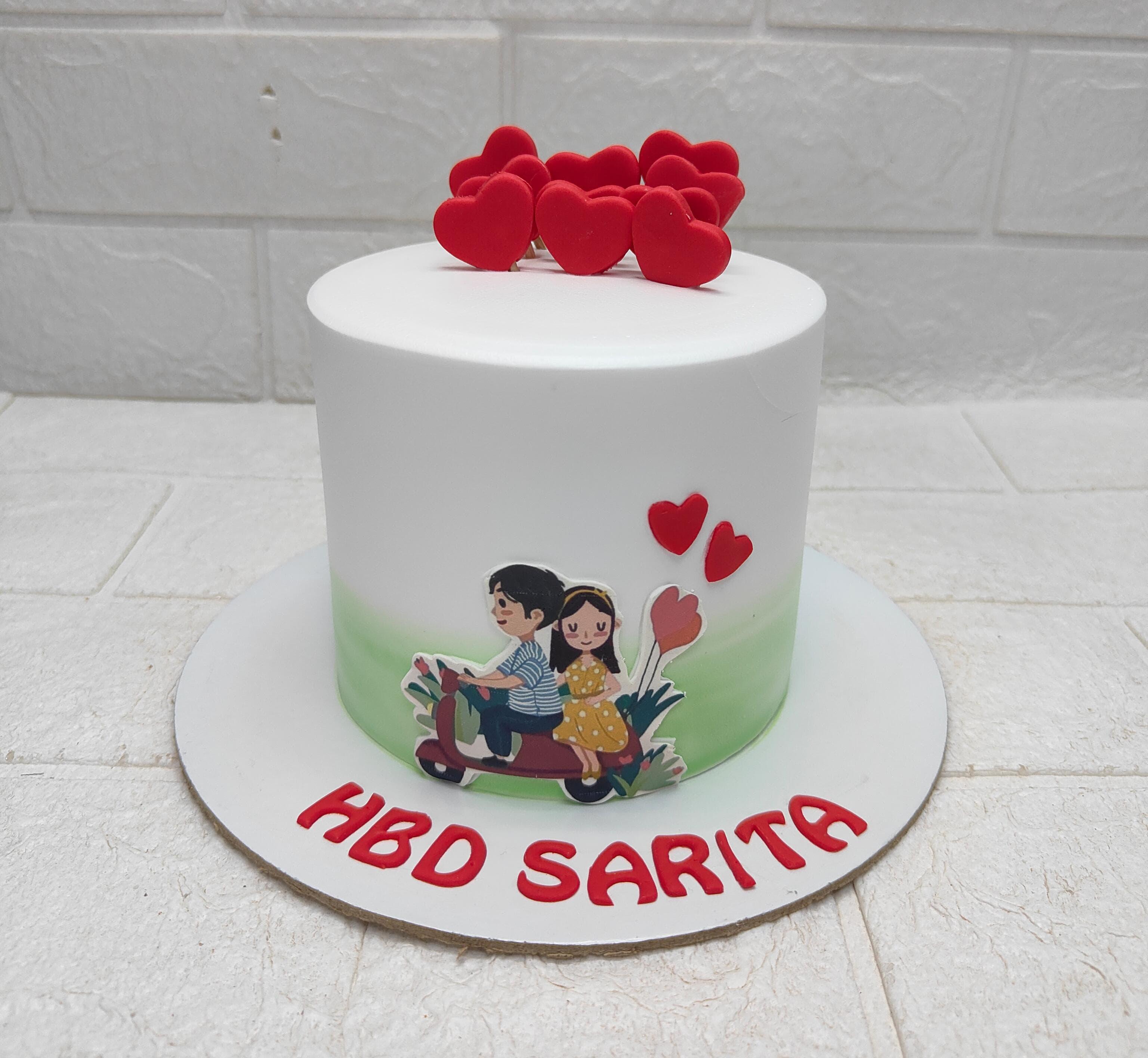 Scooter Love Story theme cake