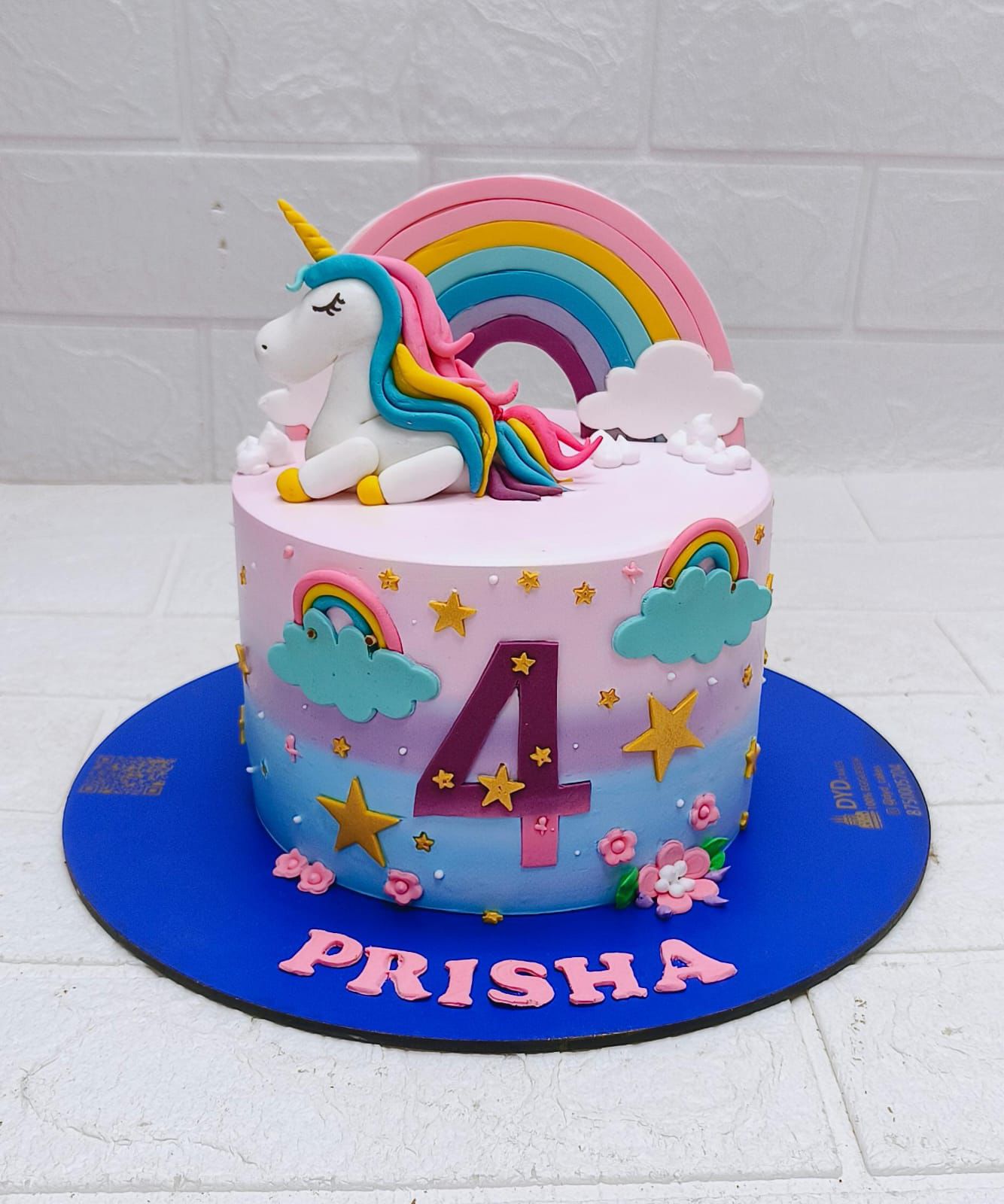 Prisha’s Rainbow Unicorn Dream Cake