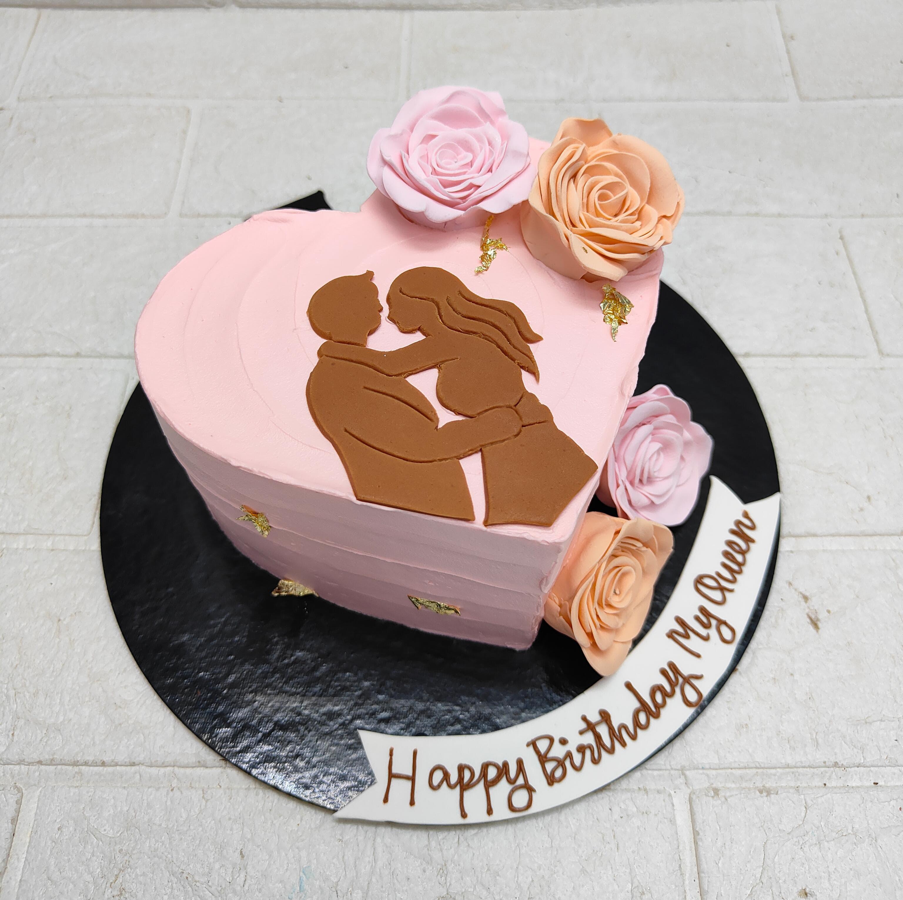 Heart-Shaped Queen Birthday Cake