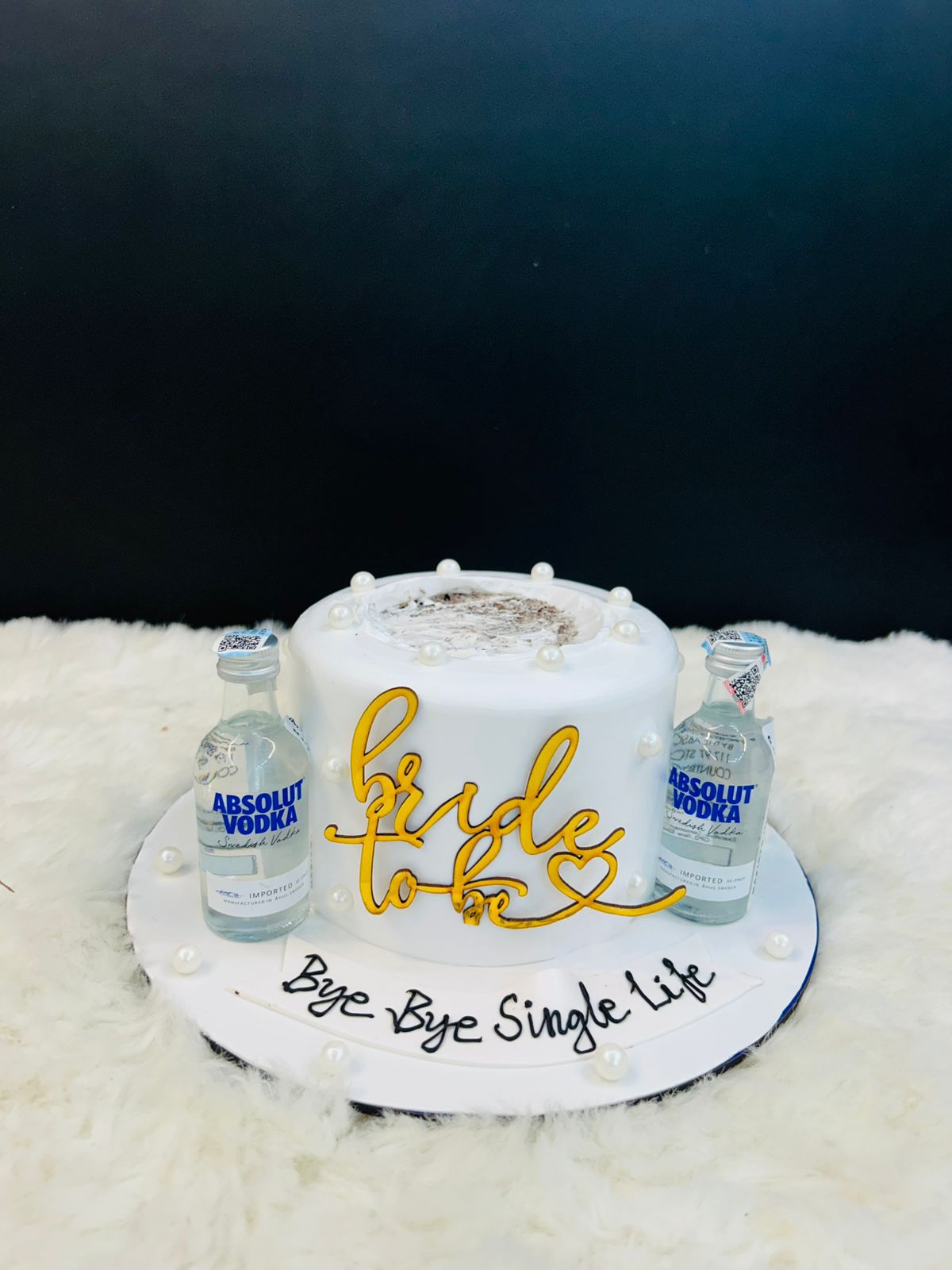 Vodka Bottles & Pearls Theme cake