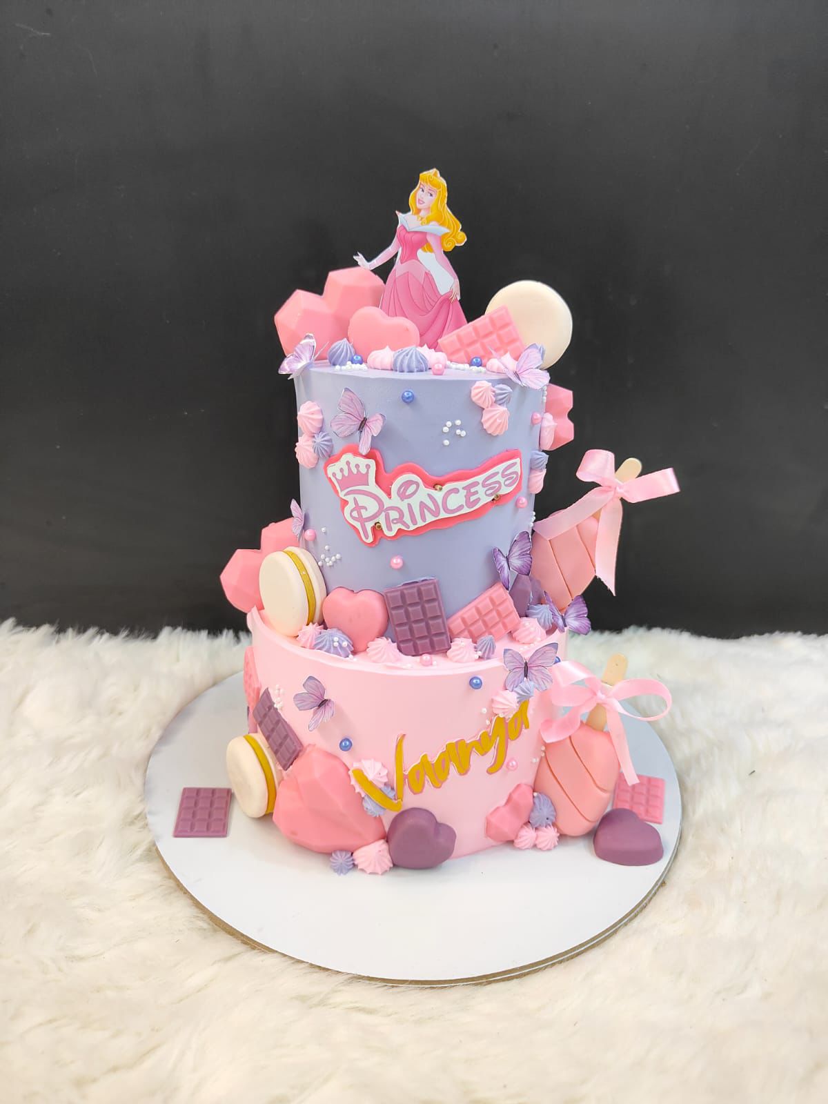 Princess Theme 2-Tier Birthday Cake