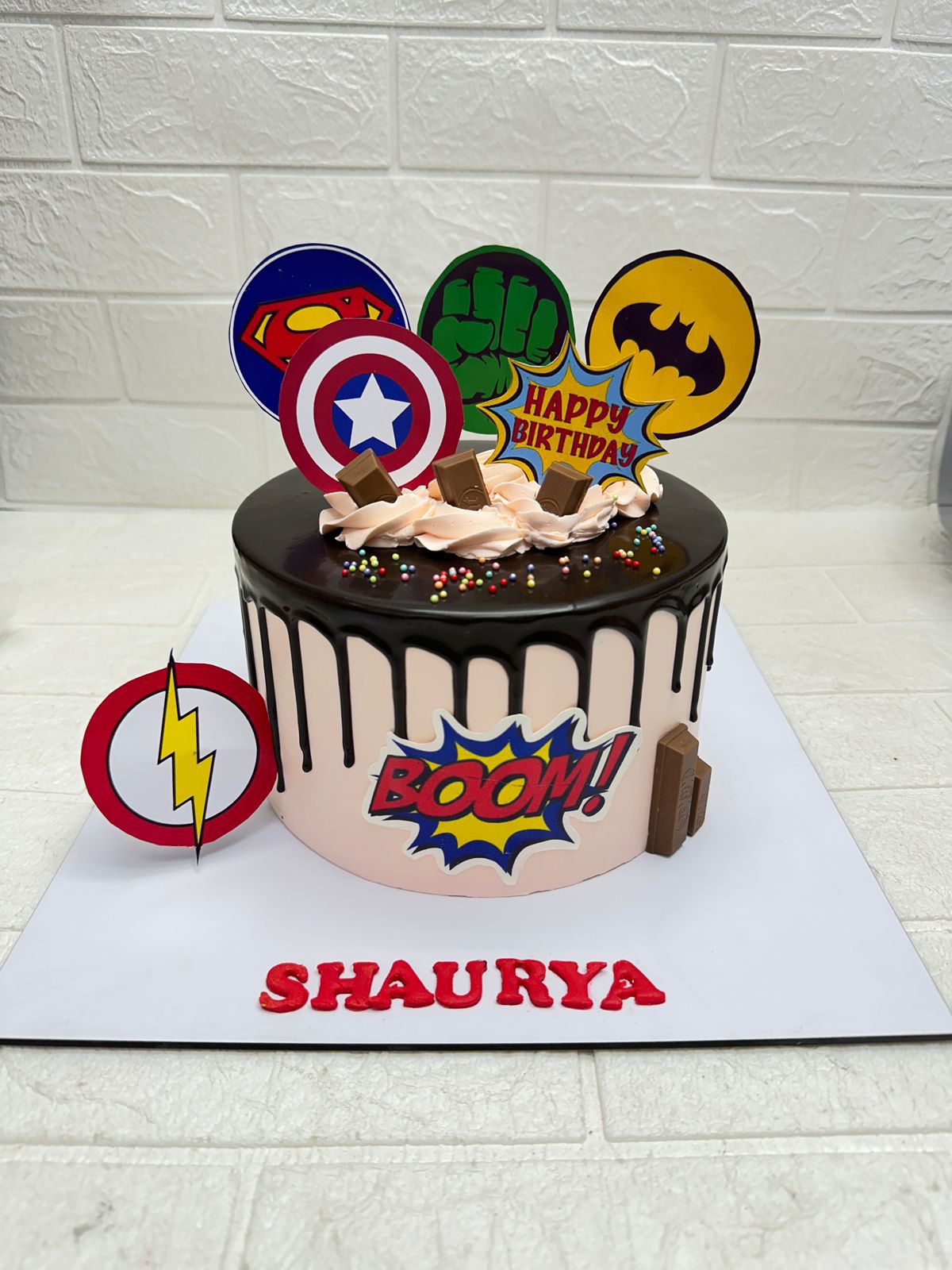 Superhero Theme Birthday Cake