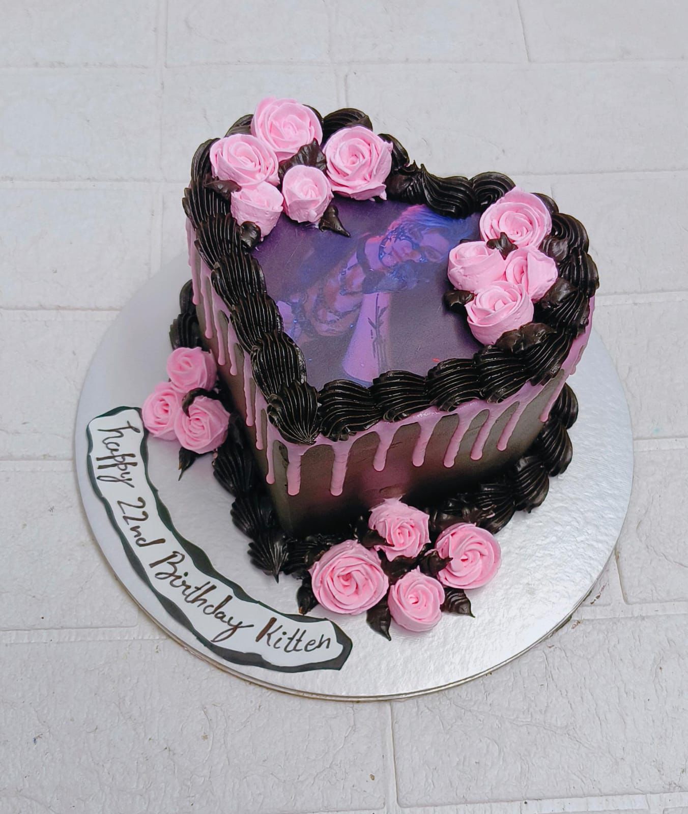 Heart-Shaped Birthday Cake