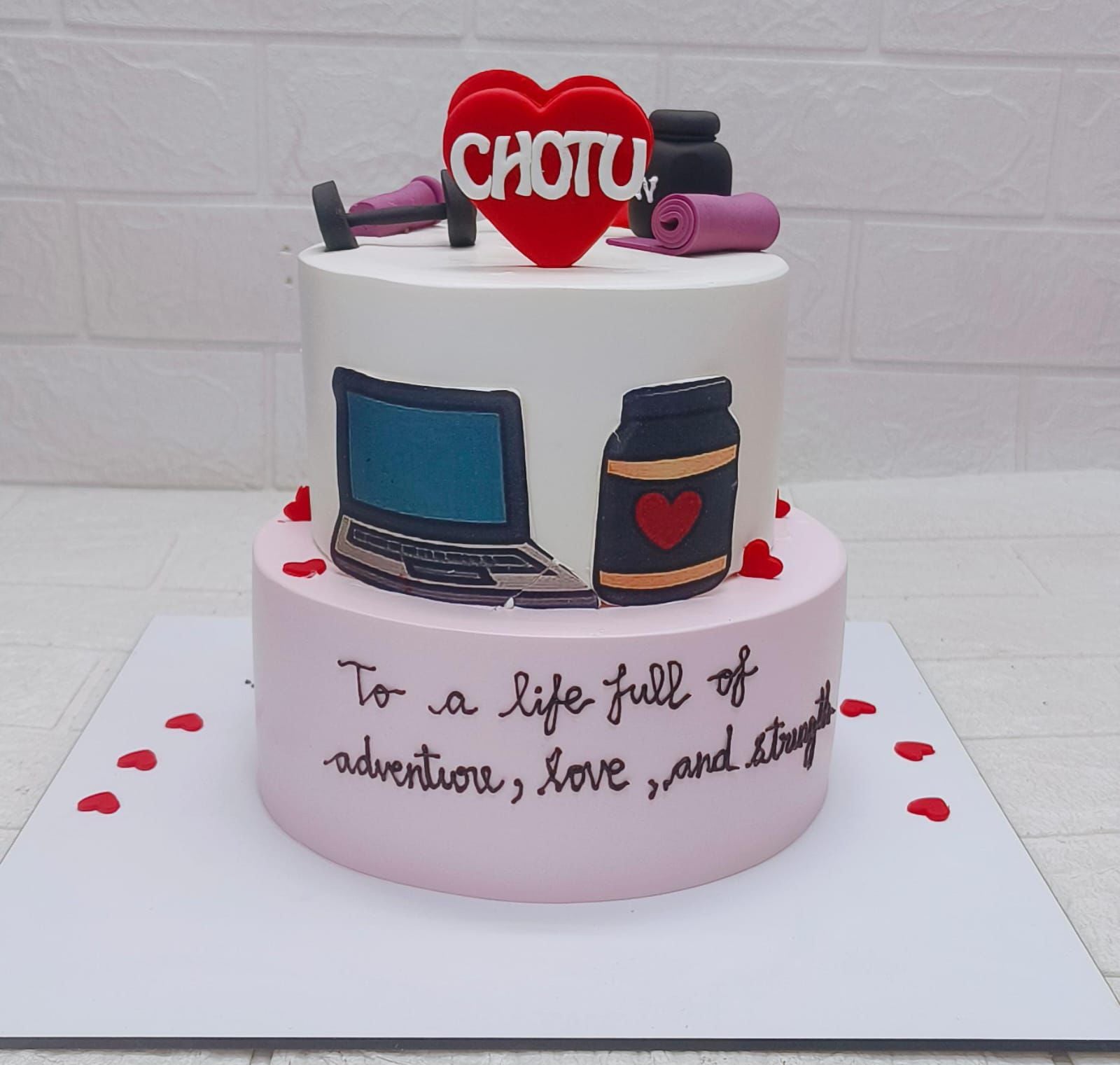 Personalized Two-Tier Birthday Cake