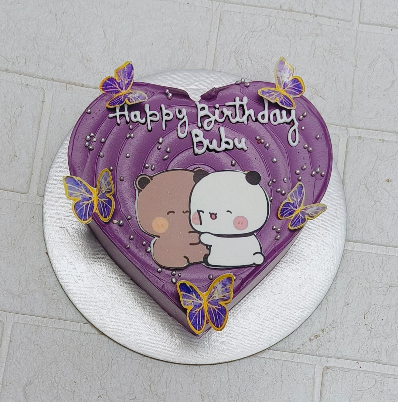 Purple Heart Birthday Cake