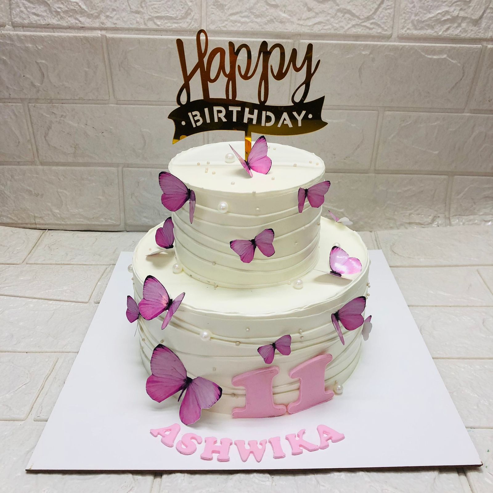 Butterfly Theme Birthday Cake