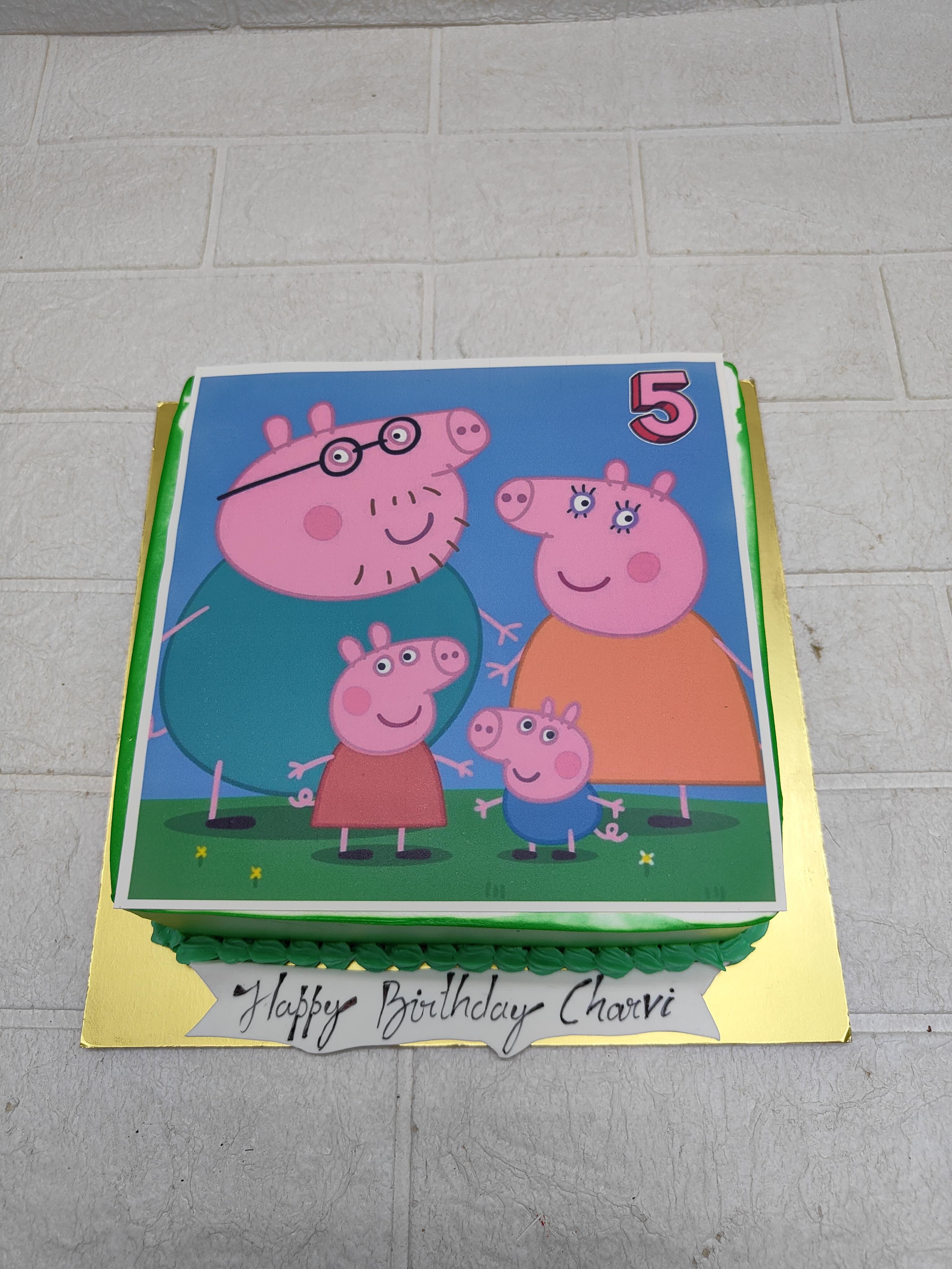 Peppa Pig Family Birthday Cake