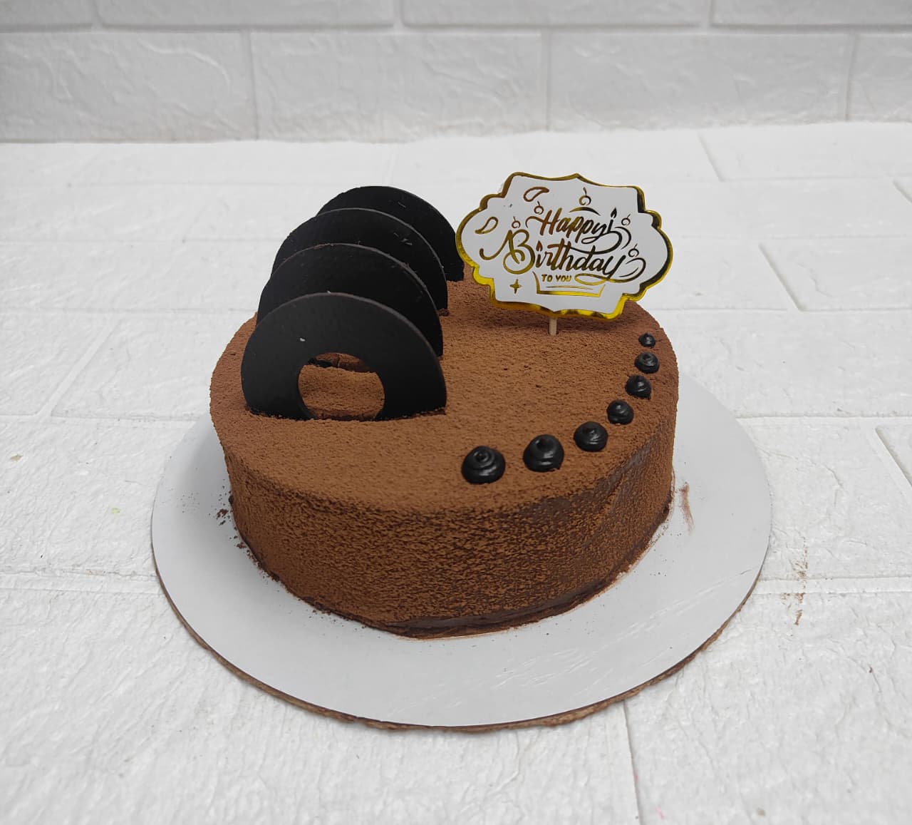 Chocolate Minimalist Birthday Cake