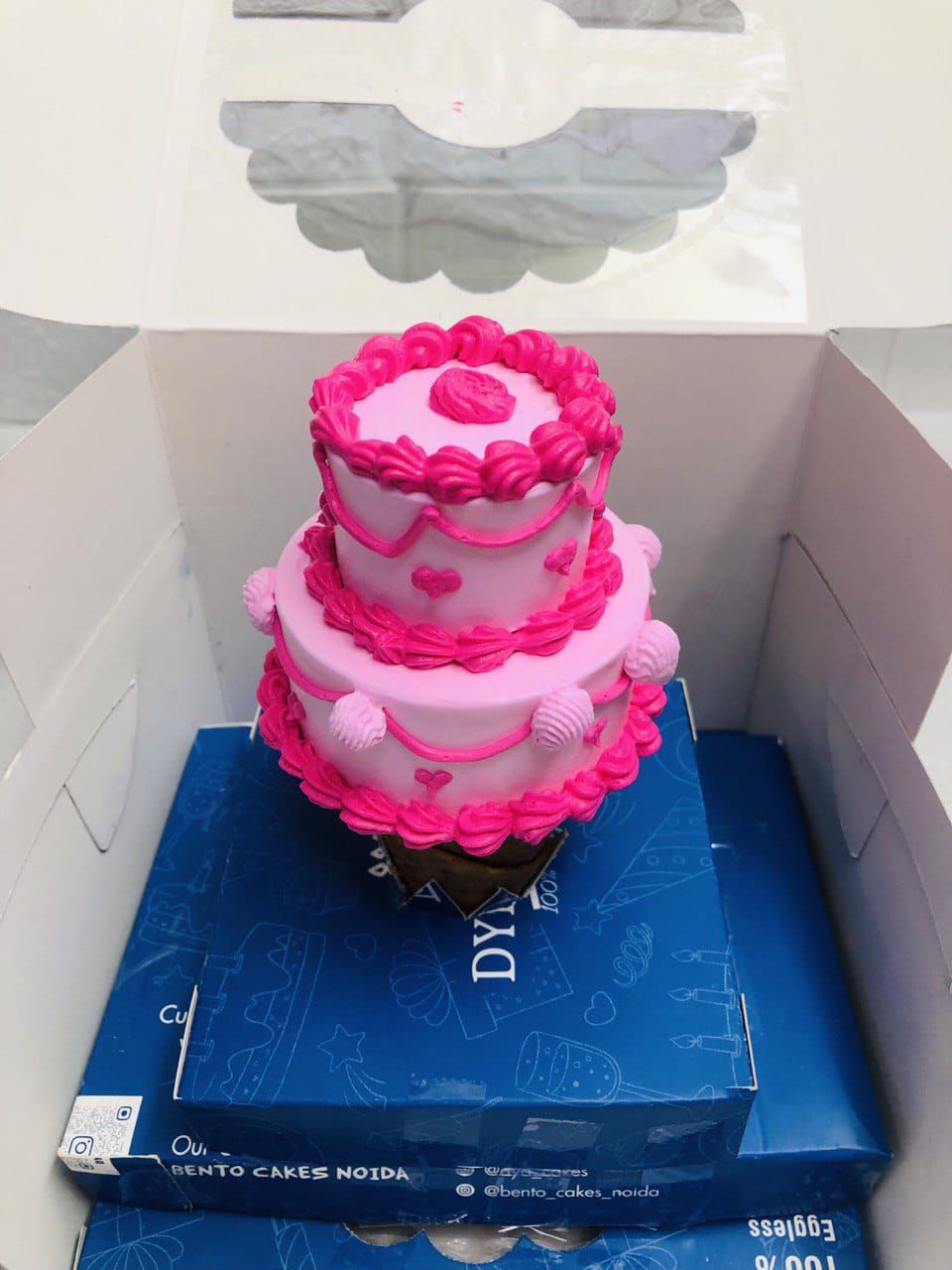 Pink & Purple cone cake