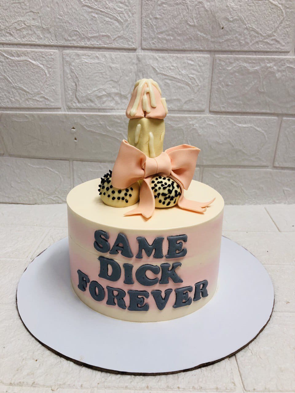 Same Dick Forever Message cake