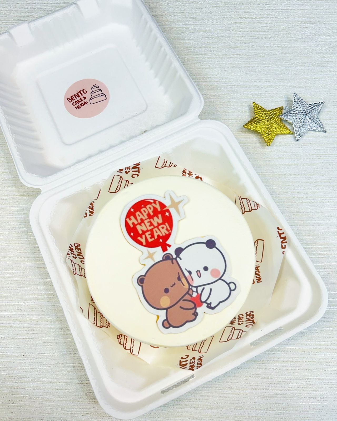bubu dudu cute Happy New Year Bento Cake