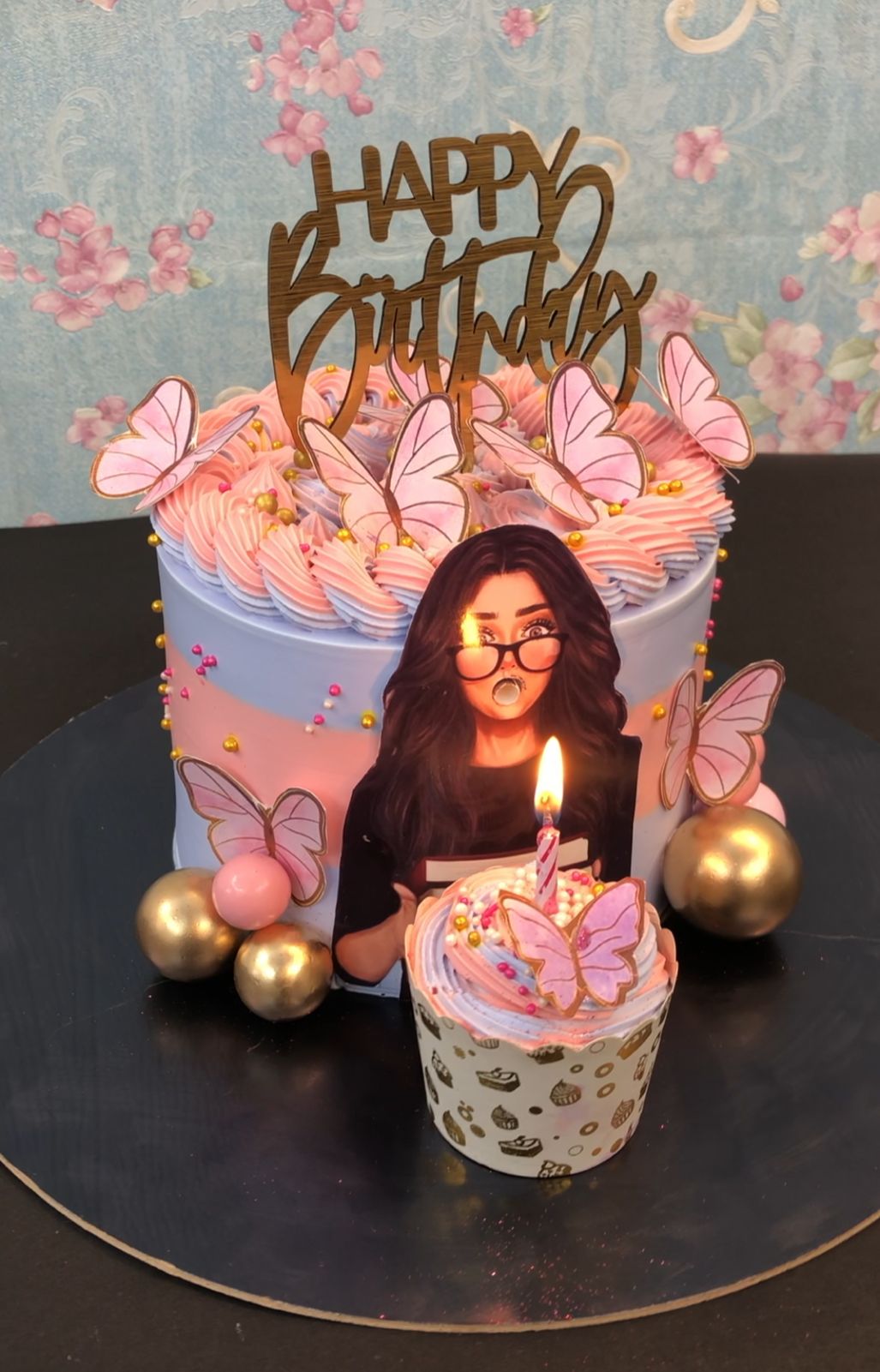 Glitter Blow Away Cake