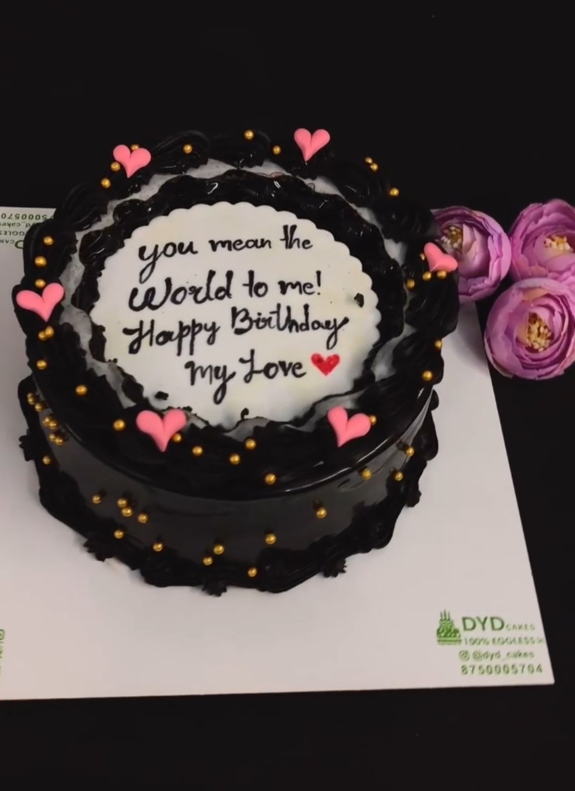 Calendar Theme Black Fire Cake