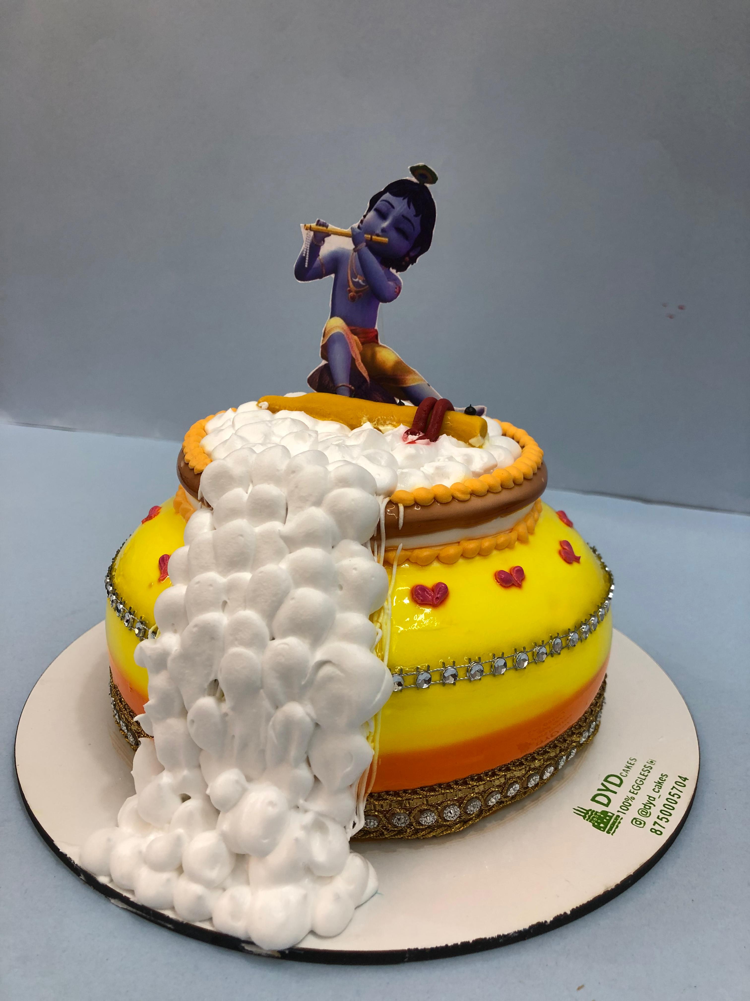 Janmashtami Krishna Matki Cake 4