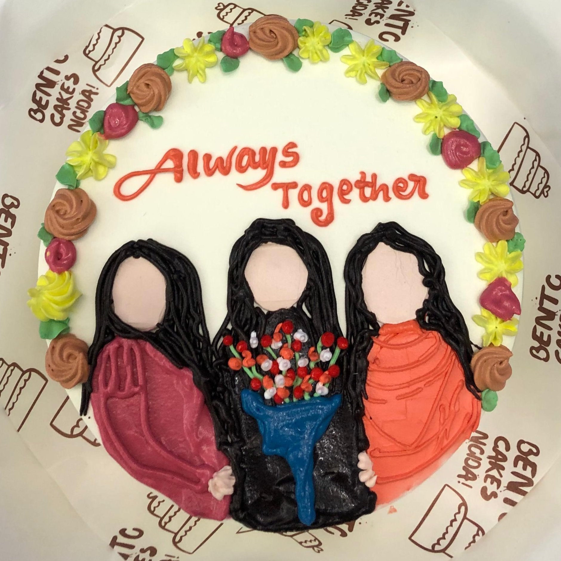Girls Always Together Friendship Cake