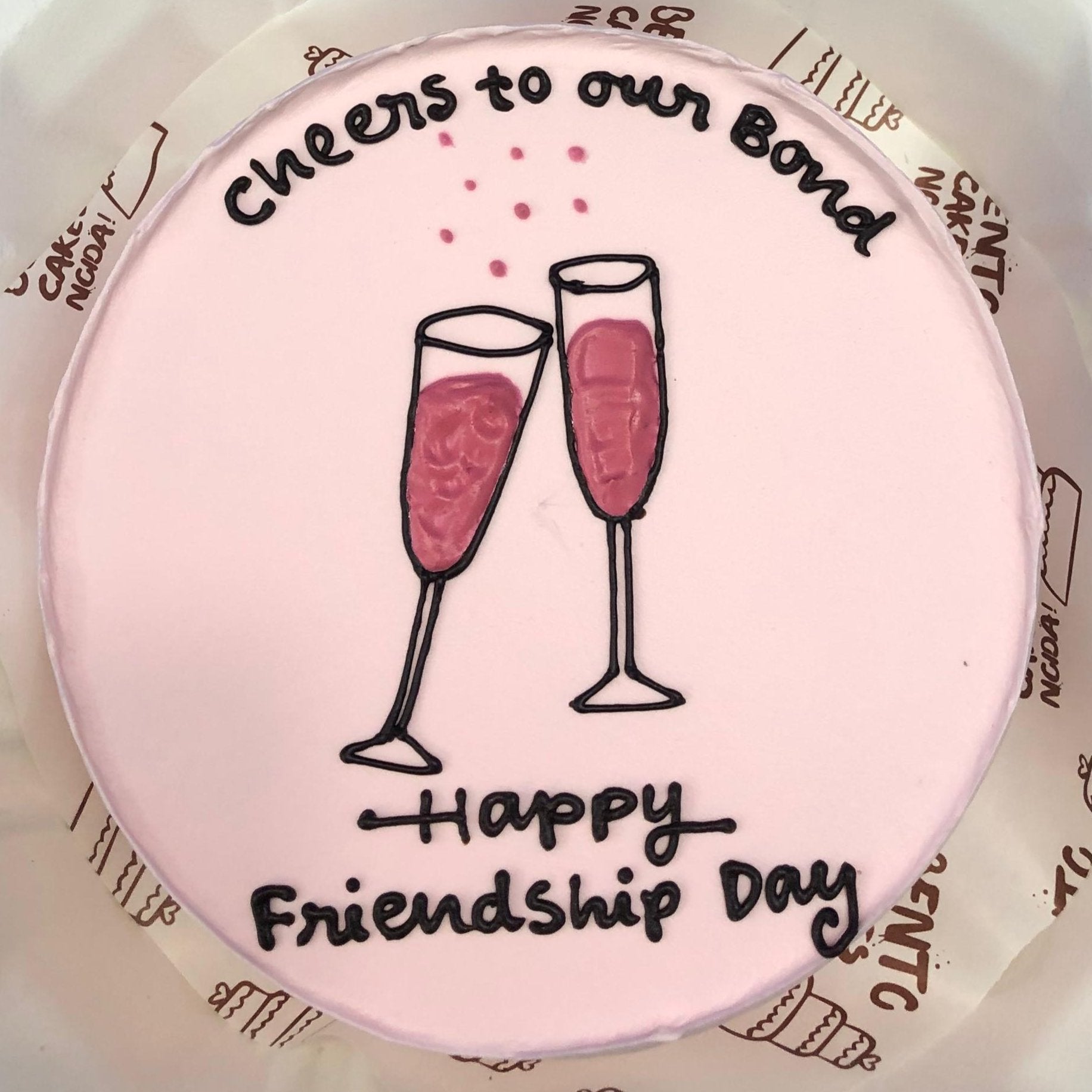 Cheers Our Bond Friendship Day Cake