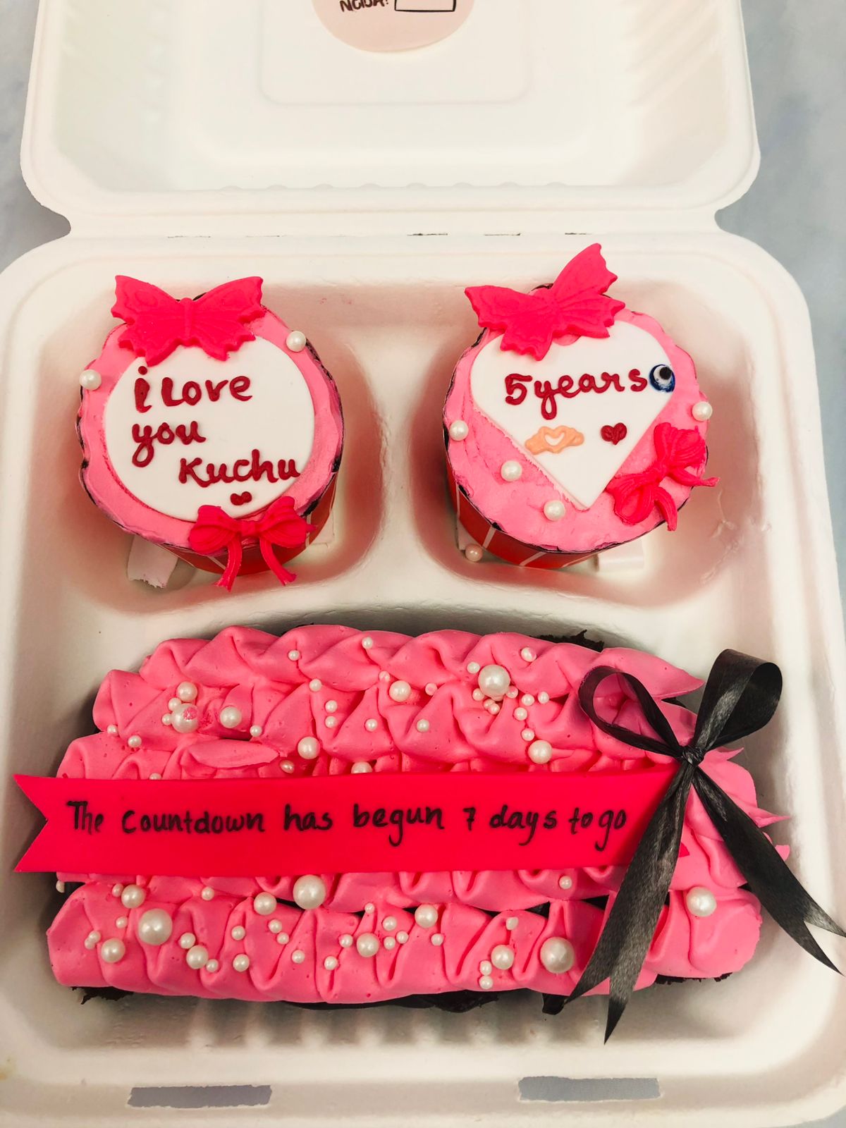 Pink Bento Brownie Combo