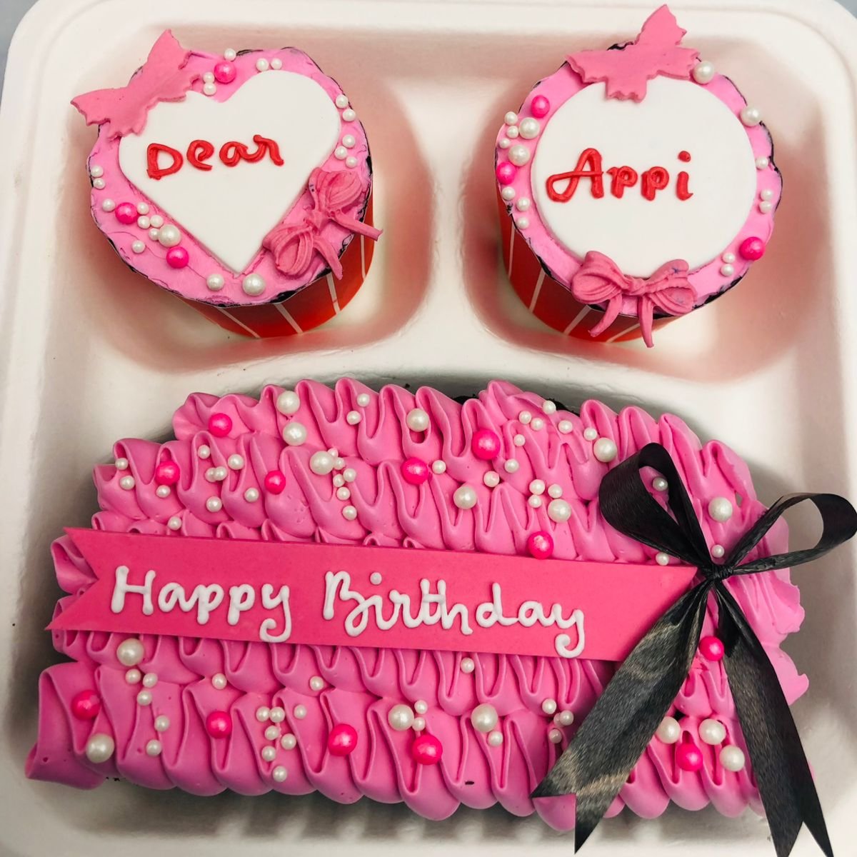 Pink Birthday Brownie Combo